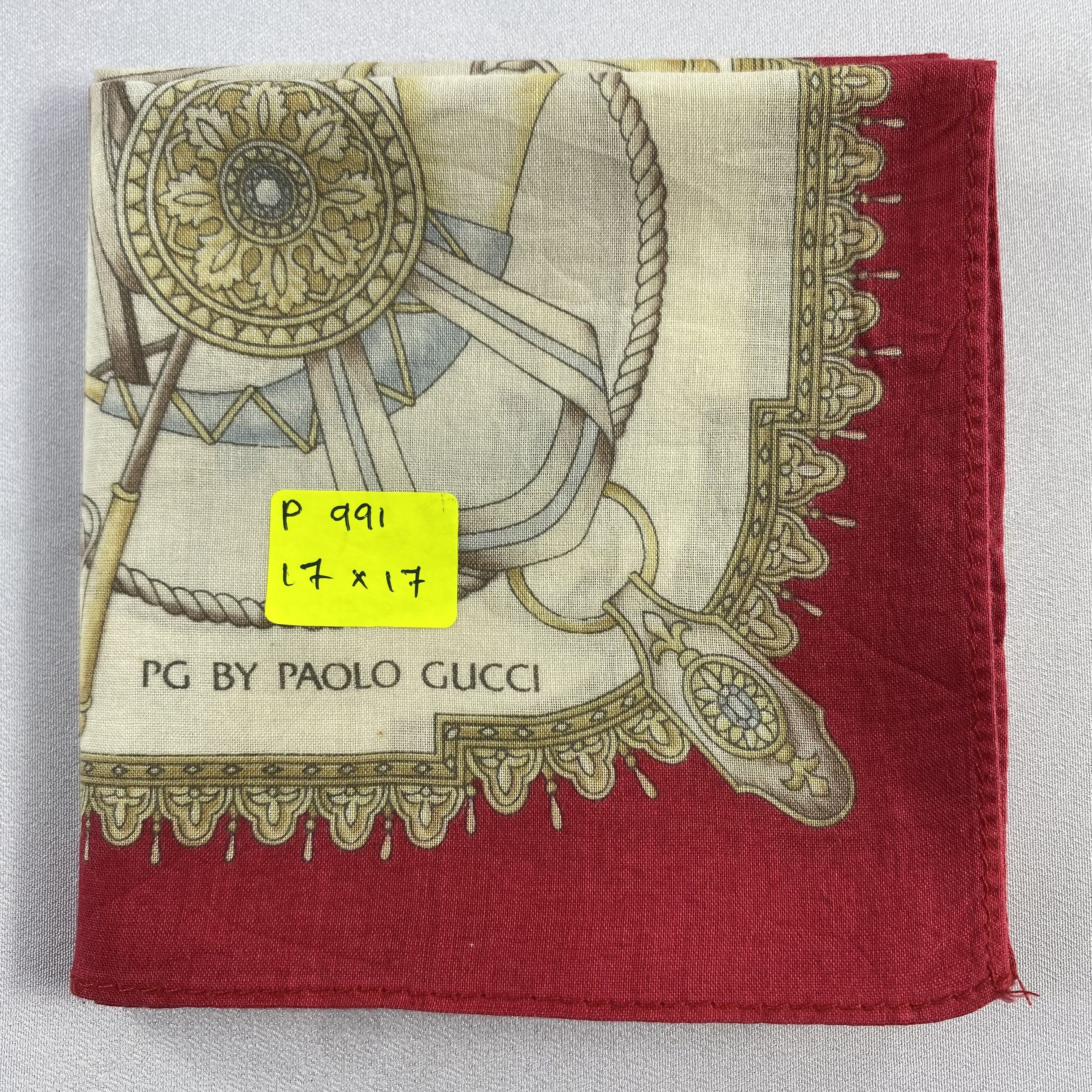Paolo Gucci × Vintage Paolo Gucci Handkerchief / Neckerchief / Bandana-P991 Size ONE SIZE - 5 Thumbnail