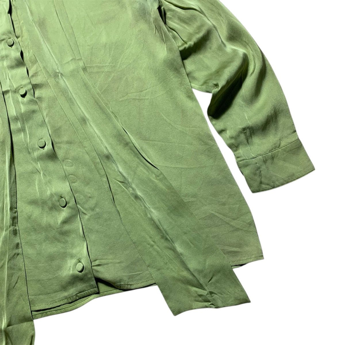 Gucci Gucci Green Tie Neck Long Sleeve Blouse Top Size M / US 6-8 / IT 42-44 - 7 Thumbnail