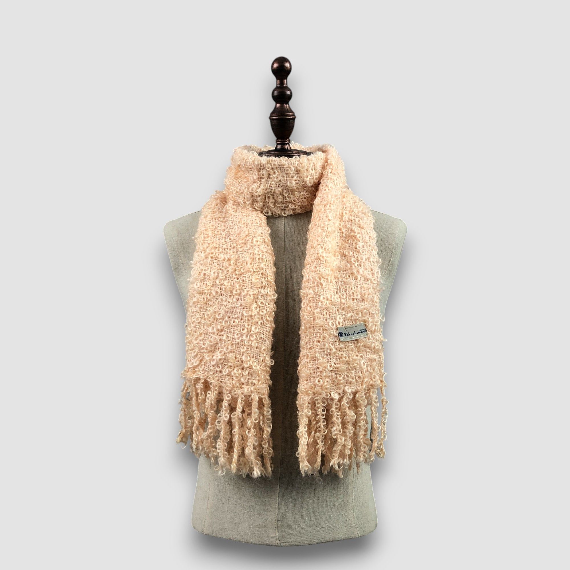 Japanese Brand Vintage Takashimaya Scarf Muffler Large Stole Wool Scarves Size ONE SIZE - 1 Thumbnail