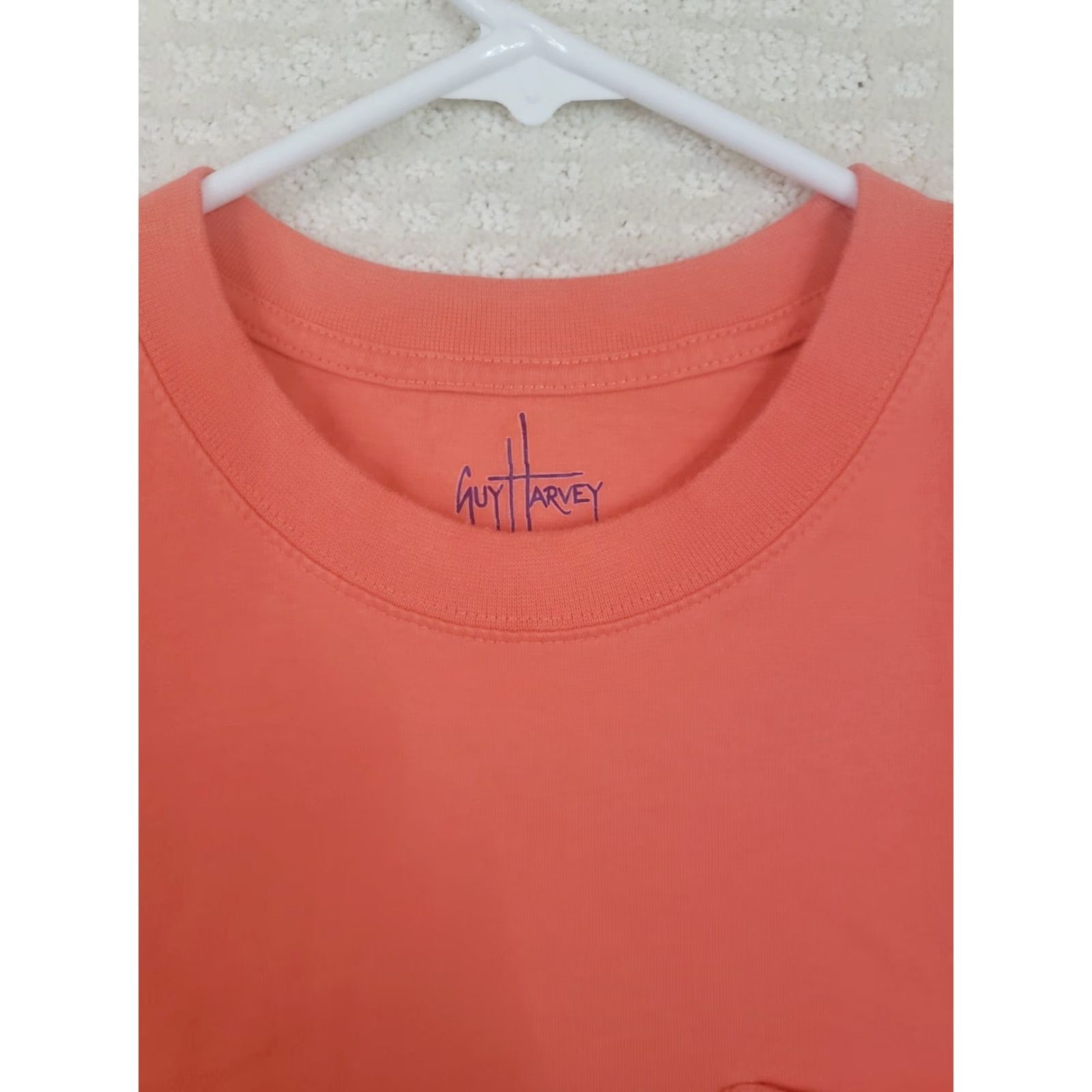 Guy Harvey Guy Harvey T-Shirt Men M Coral Peach Sailfish Logo Front Back Graphic Jersey Short Sleeve Crew Neck Outdoor Beach Sailfish Theme 90s? Size US M / EU 48-50 / 2 - 5 Thumbnail