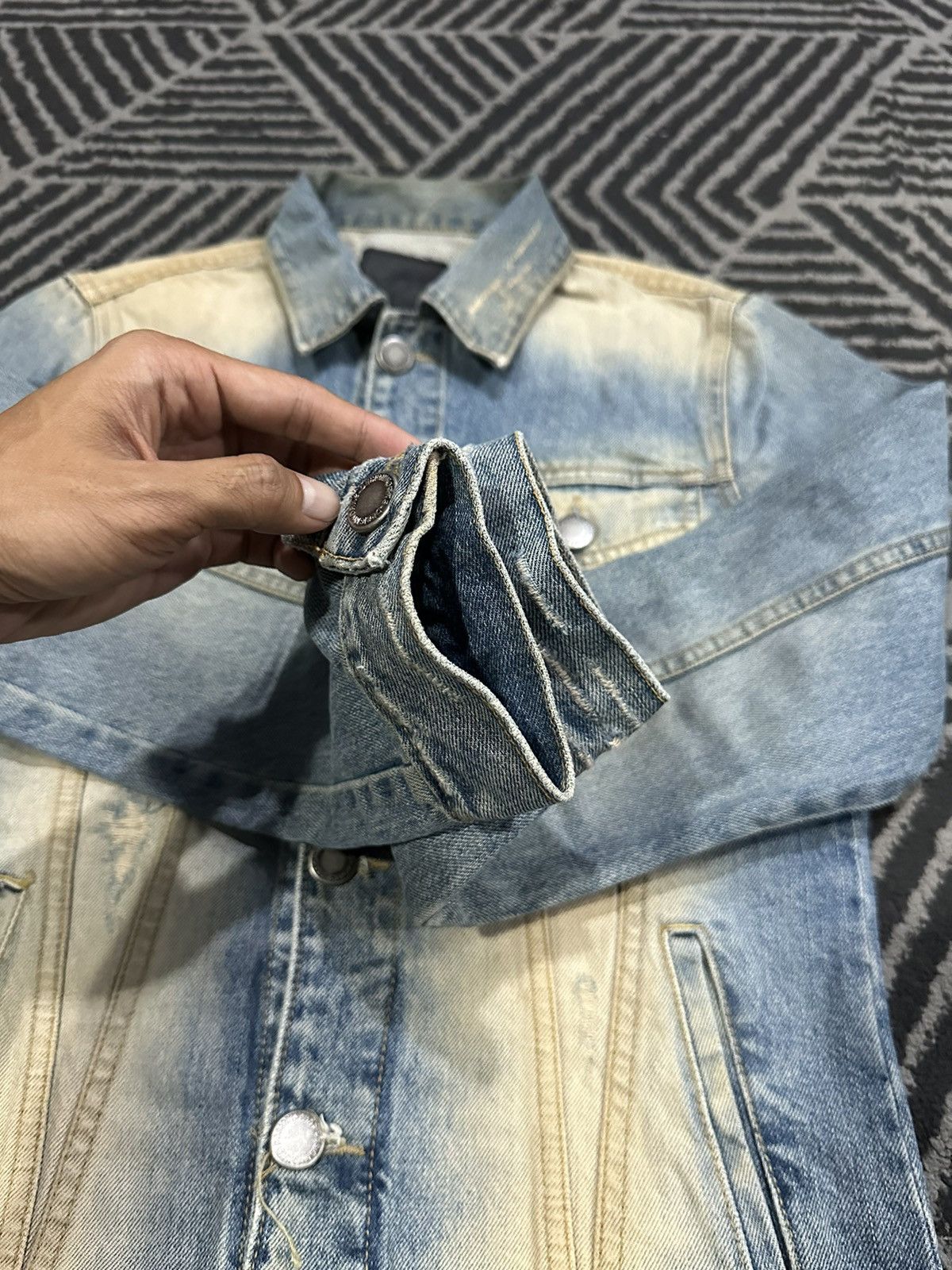 Vintage Vintage DESIGNWORK Acidwash Style Buttoned Denim Jacket Size US S / EU 44-46 / 1 - 6 Thumbnail