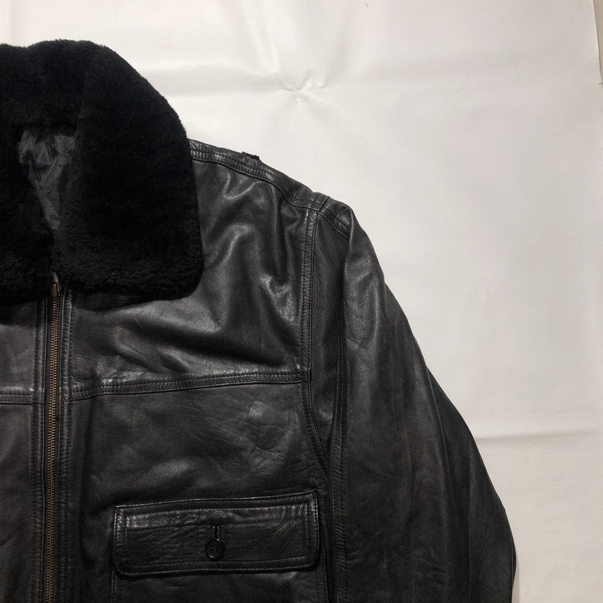 Japanese Brand × Vintage Rare Vintage Nuovo Nero Fur Leather Jacket Size US M / EU 48-50 / 2 - 4 Thumbnail