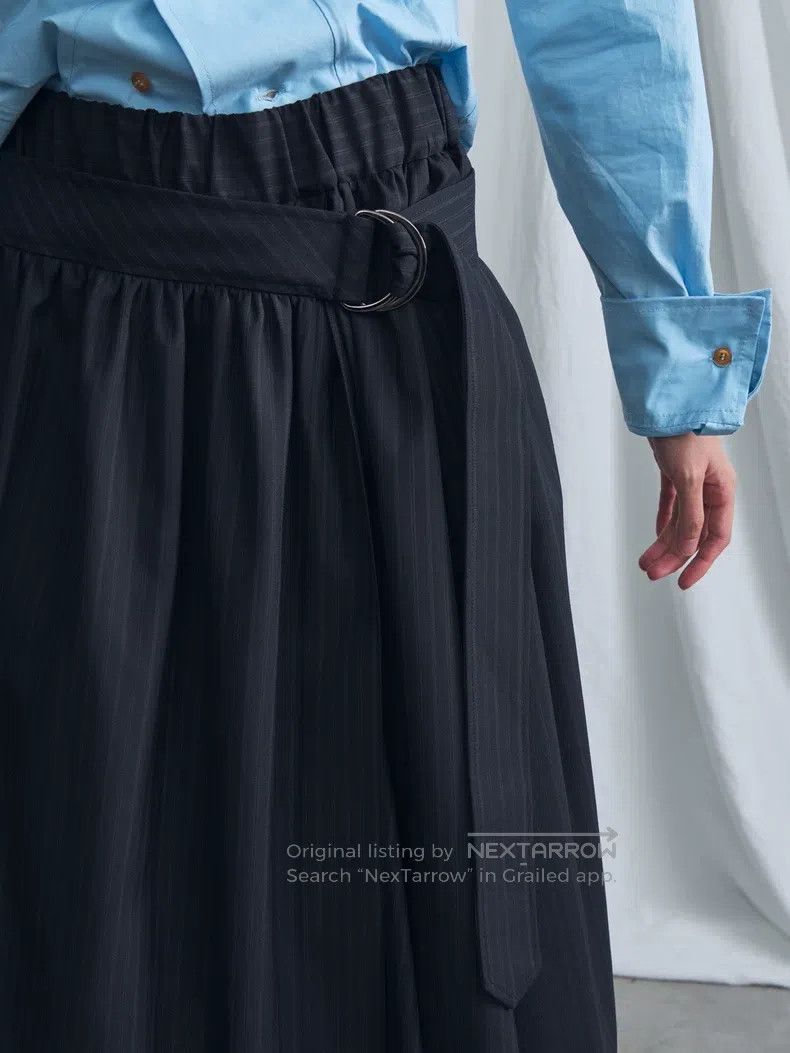 Junya Watanabe Junya Watanabe size XS Navy wool tie waist skirt Size 22" - 6 Thumbnail