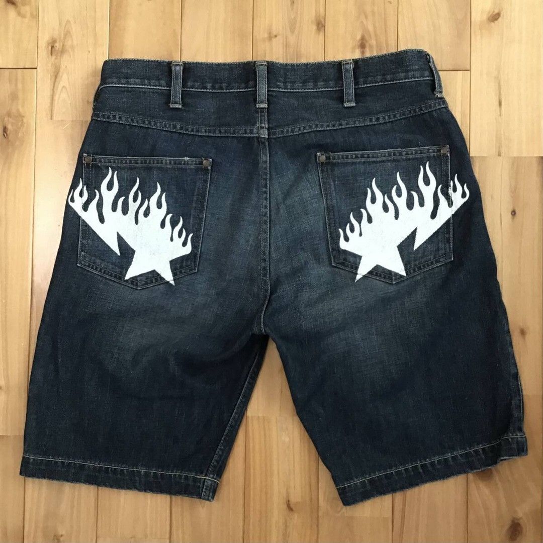 Bape Fire BAPE STA denim shorts a bathing ape star NIGO ★size M Size US 32 / EU 48 - 1 Thumbnail