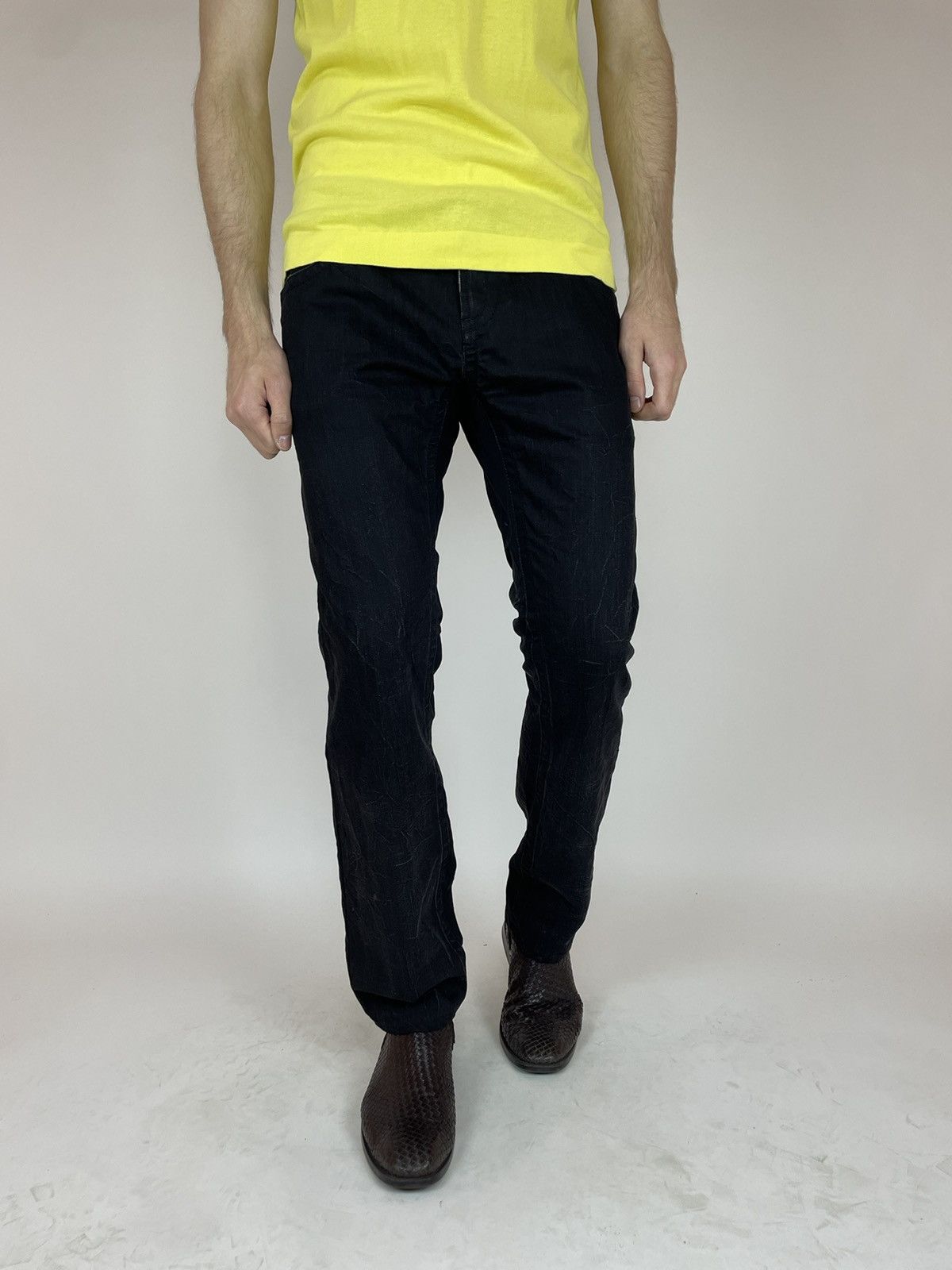 Karl Lagerfeld Lagerfeld Mens Black Jeans regular fit size W 33 Size US 33 - 1 Thumbnail