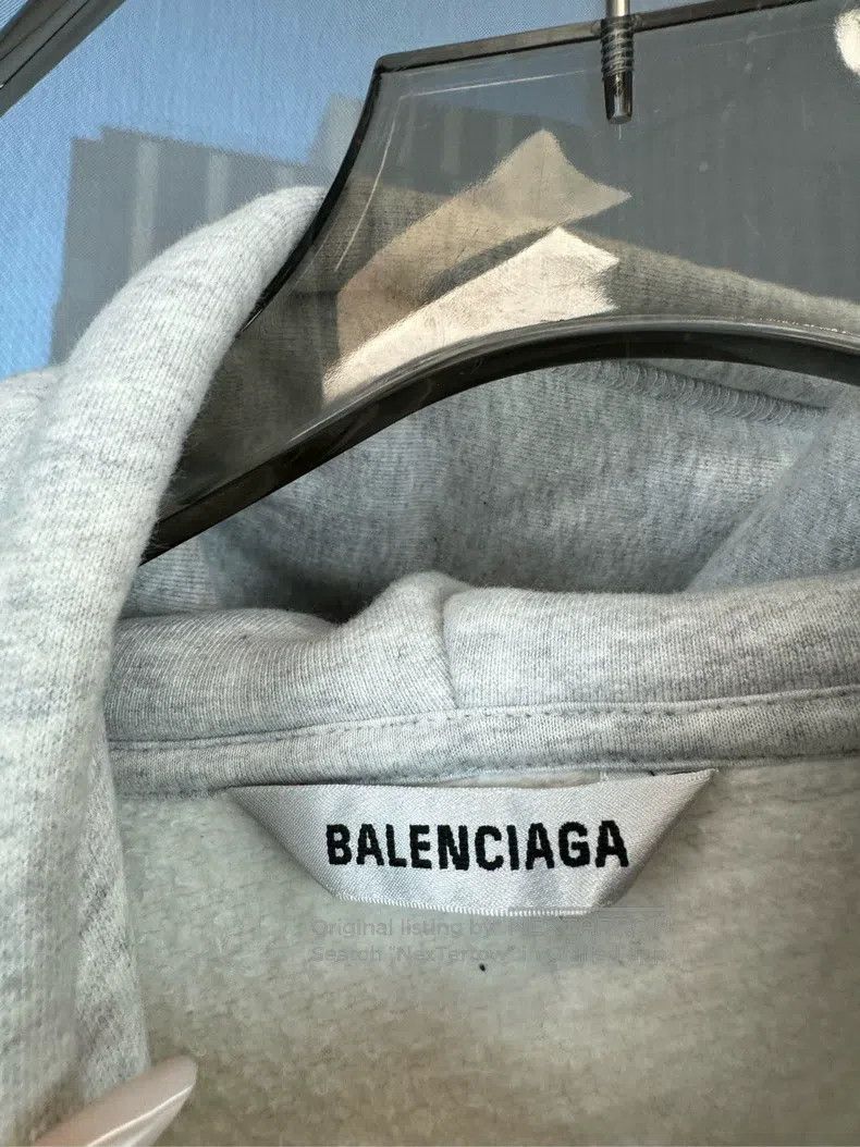 Balenciaga Balenciaga Gray Cartoon Calf Pattern Zip Hoodie Size US S / EU 44-46 / 1 - 5 Thumbnail