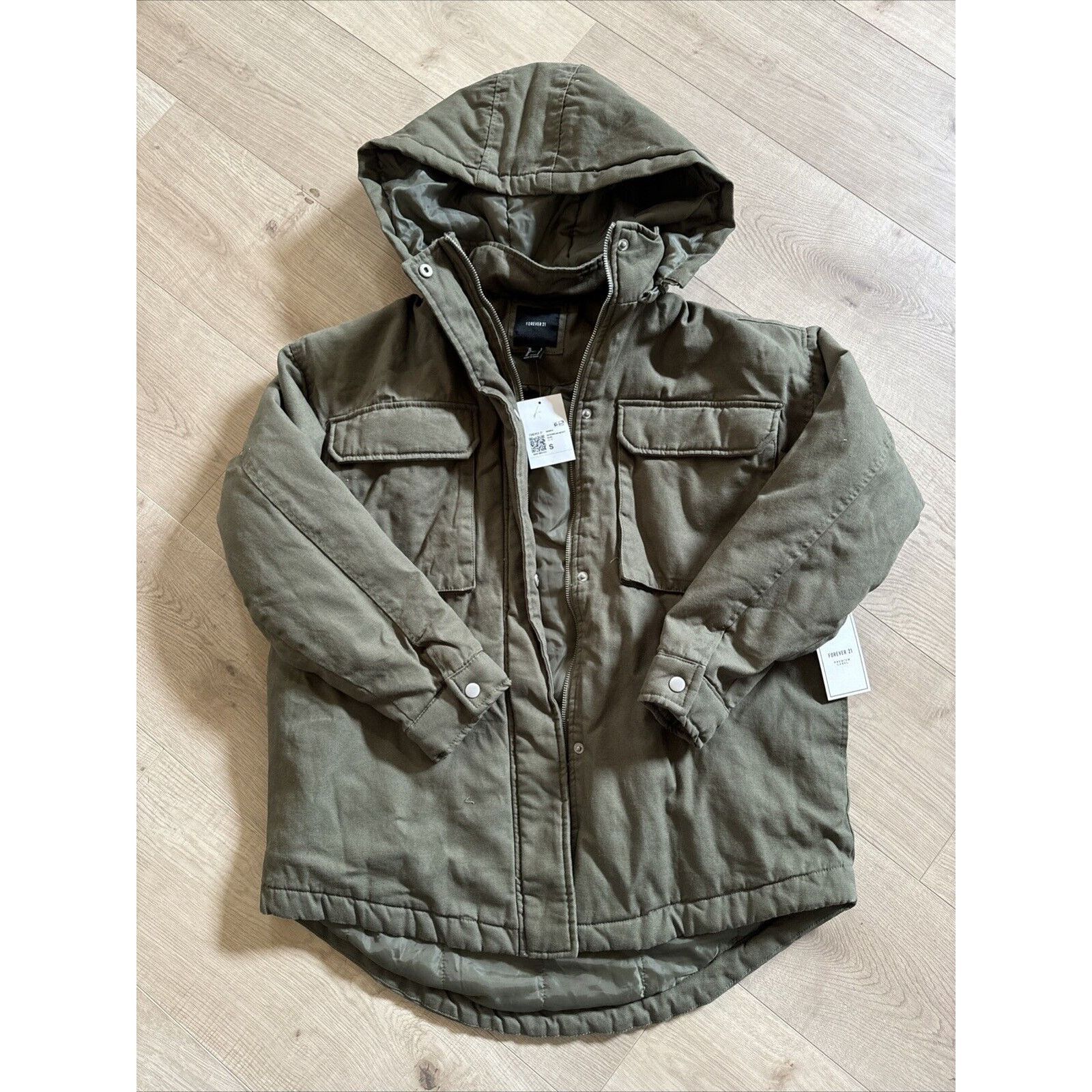 Forever 21 New Forever 21 Women’s Green Outwear/Jacket Size S Green Size S / US 4 / IT 40 - 2 Thumbnail