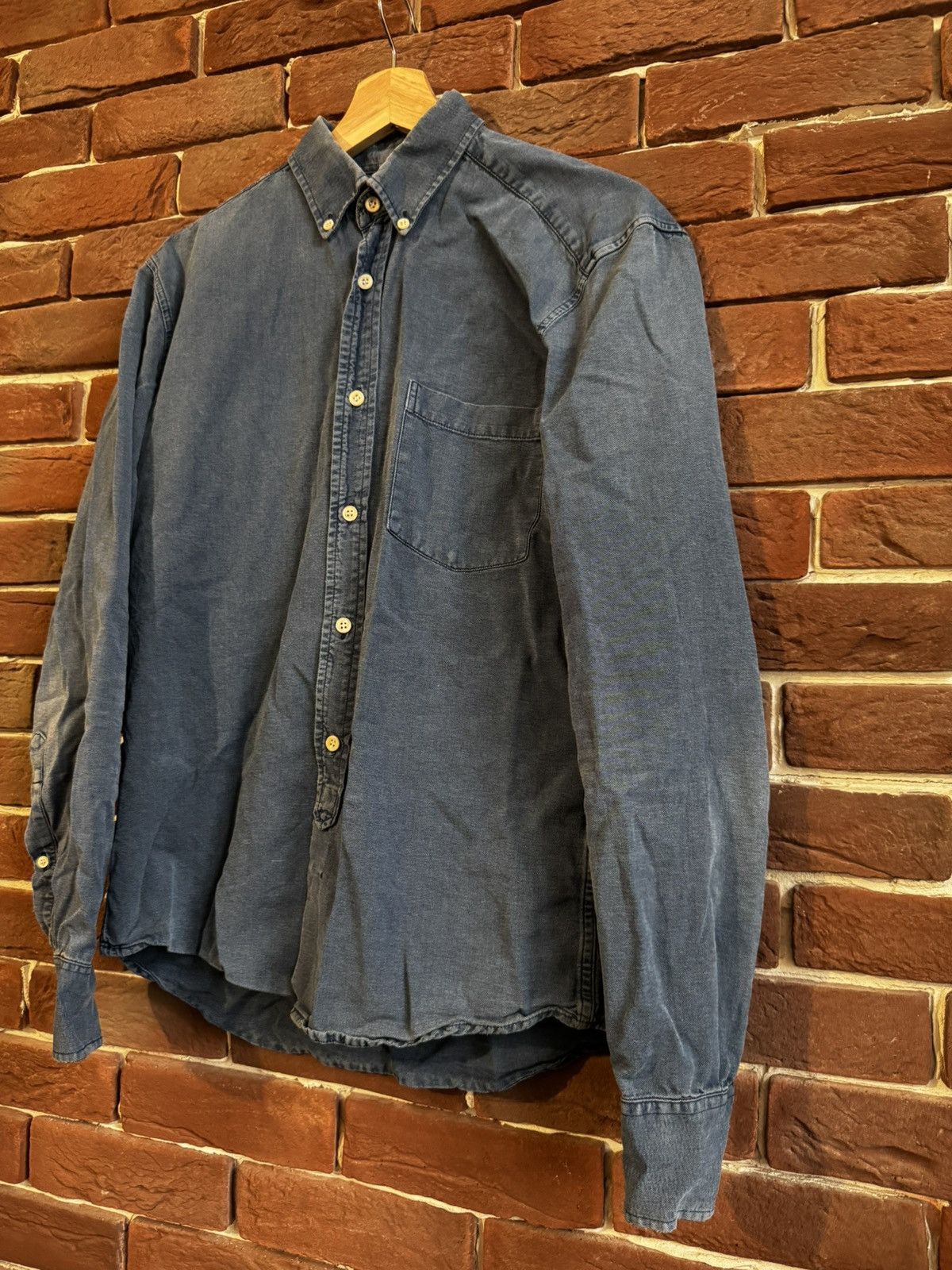 Our Legacy Rare Vintage Our Legacy Indigo Button Up Shirt Shirting Size US S / EU 44-46 / 1 - 4 Thumbnail
