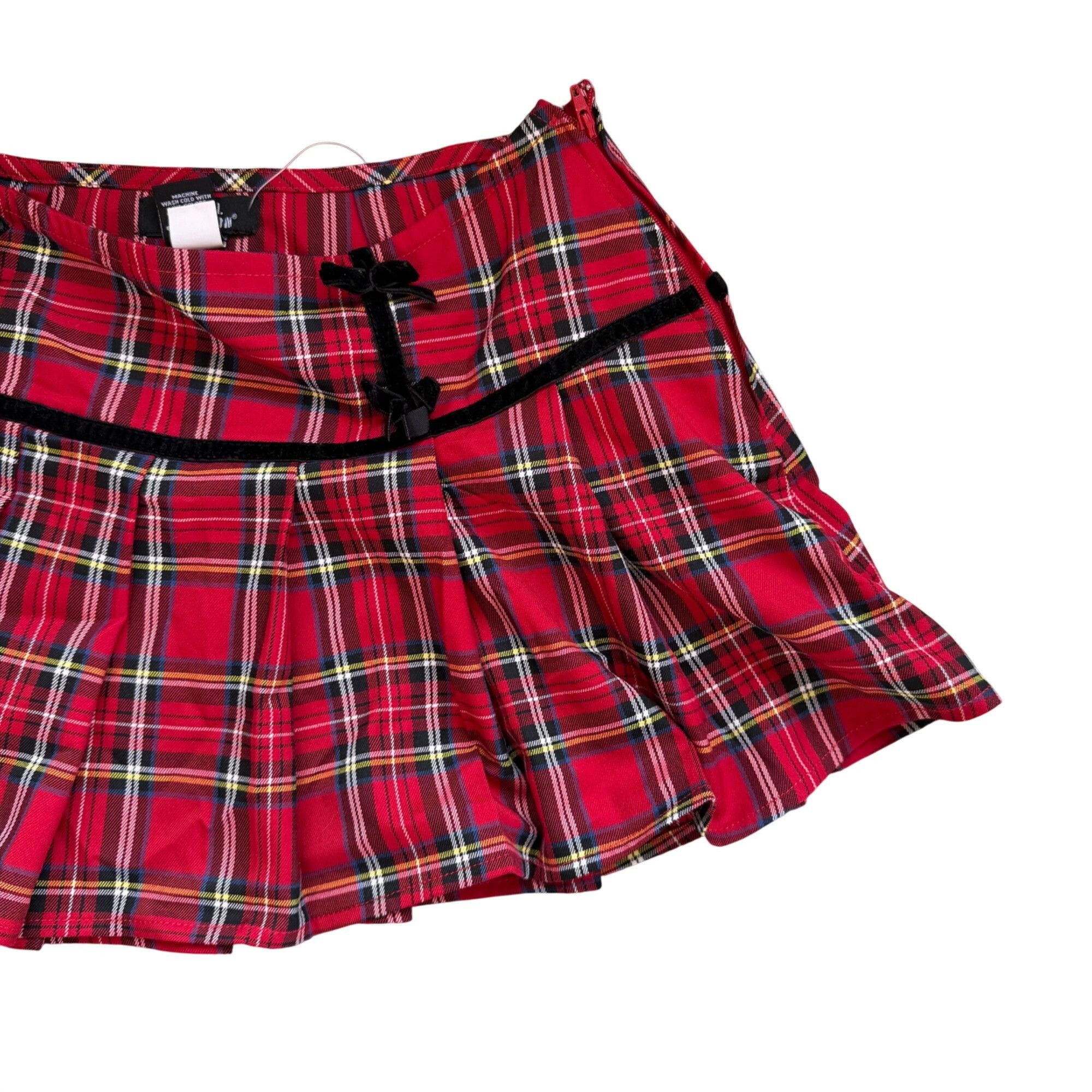 Other Social Collison Punk Plaid Pleated School Girl Mini Skirt S Size 25" / US 0 / IT 36 - 2 Thumbnail