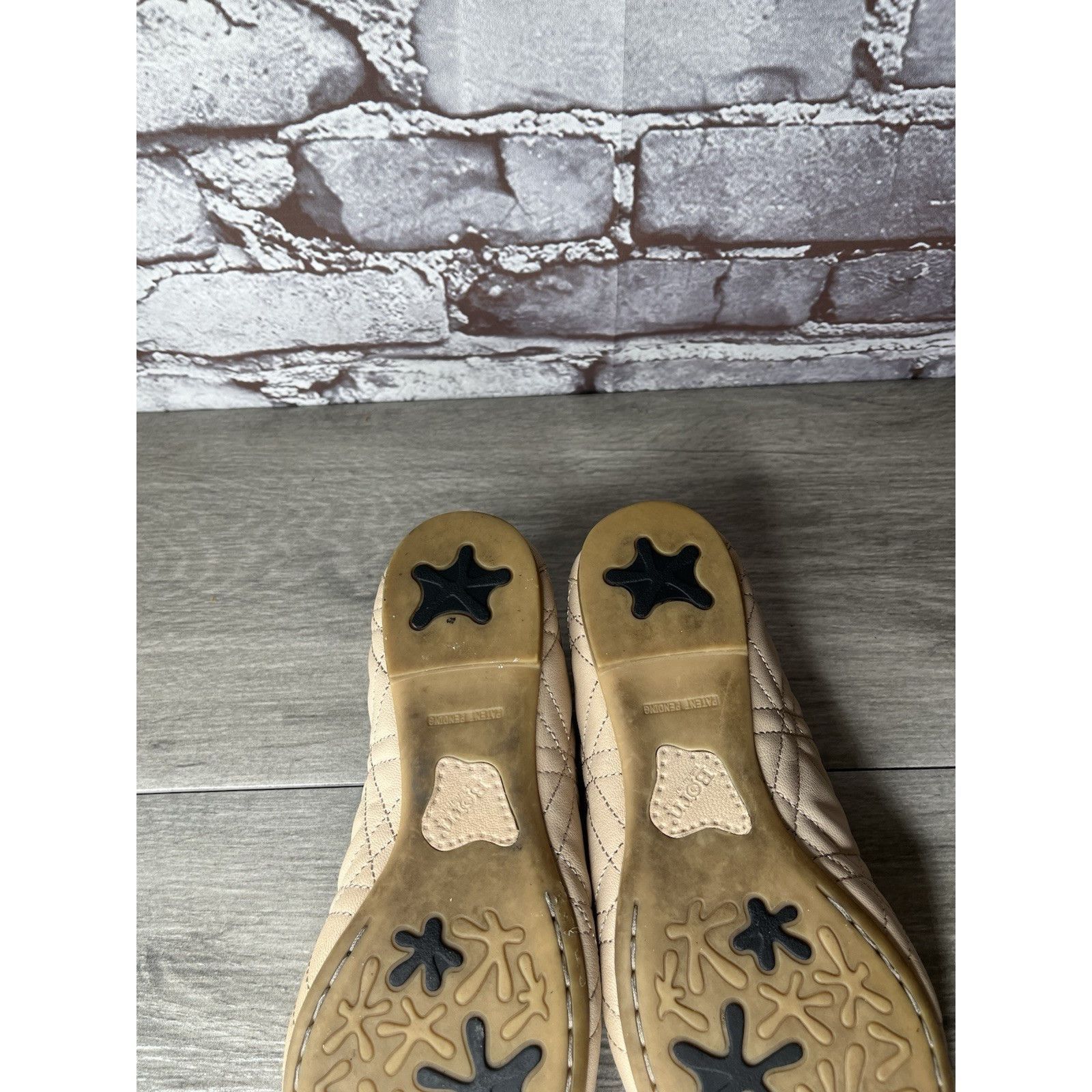 Born Born Pink Leather Black Bow Quilted Ballet Flats Shoes Women Size US 6 / IT 36 - 20 Thumbnail