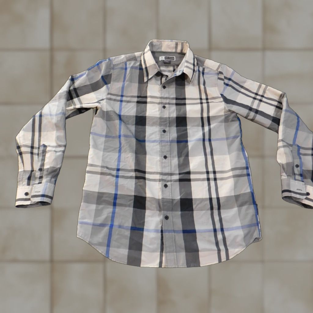 ExOfficio ExOfficio Shirt Men Medium Gray Insect Shield Plaid Outdoors Button Up Long Sleeve Size US M / EU 48-50 / 2 - 1 Thumbnail