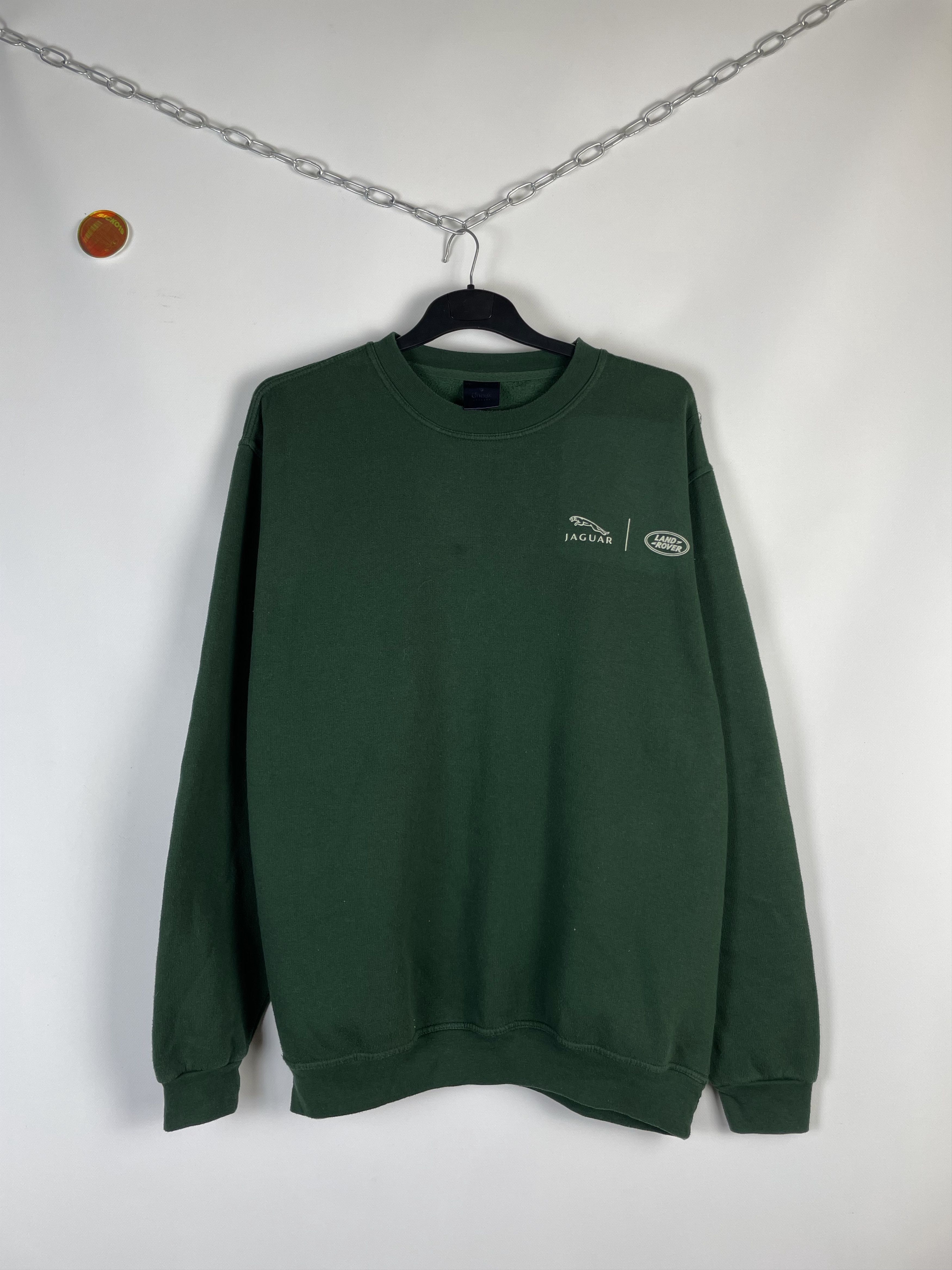 Vintage Vintage Jaguar Land Rover Racing Work Green Sweatshirt Size US XL / EU 56 / 4 - 1 Thumbnail