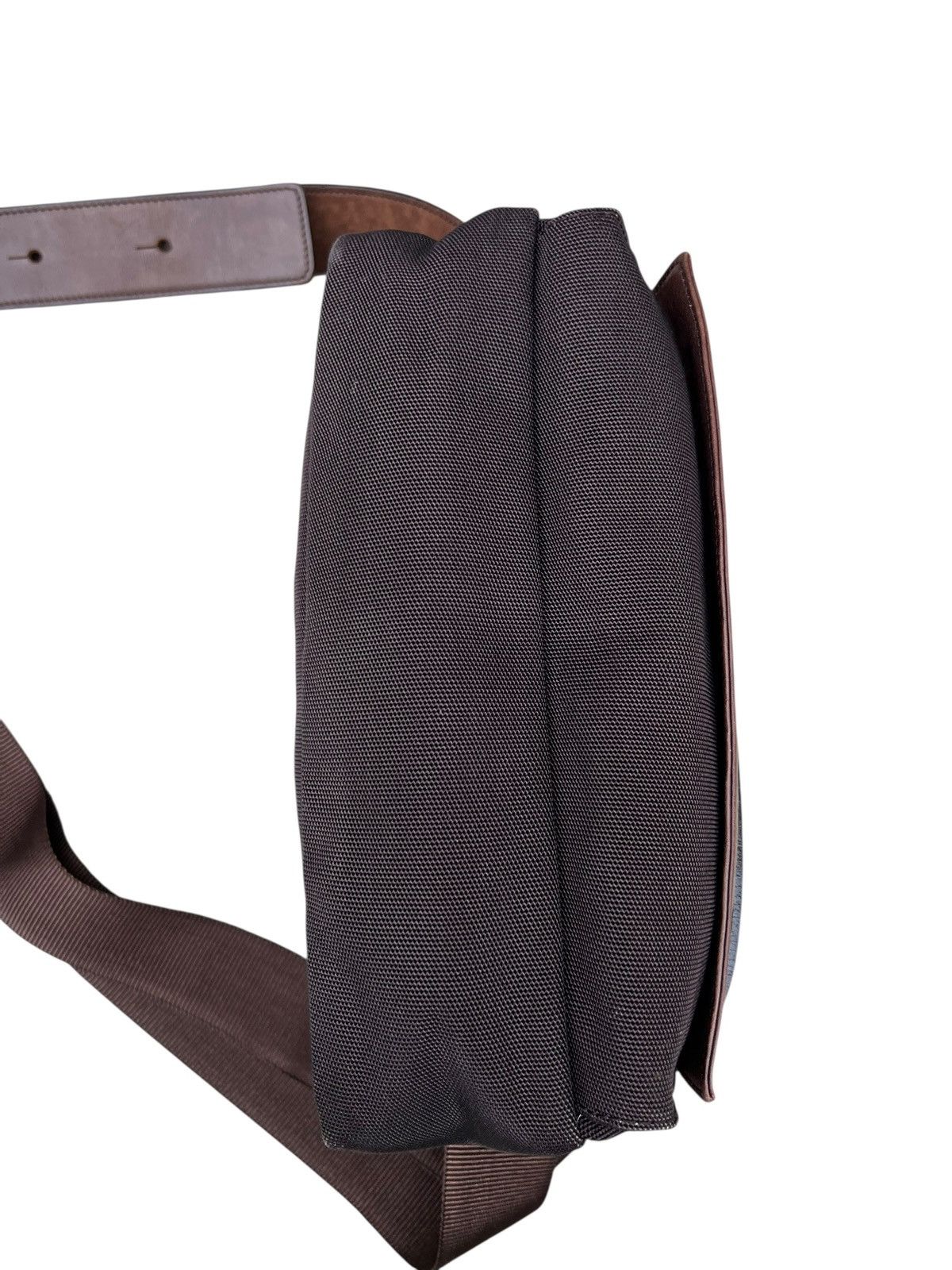Yohji Yamamoto 2000s Yohji Yamamoto Y’saccs Hybrid Leather Sling Bag Size ONE SIZE - 12 Thumbnail