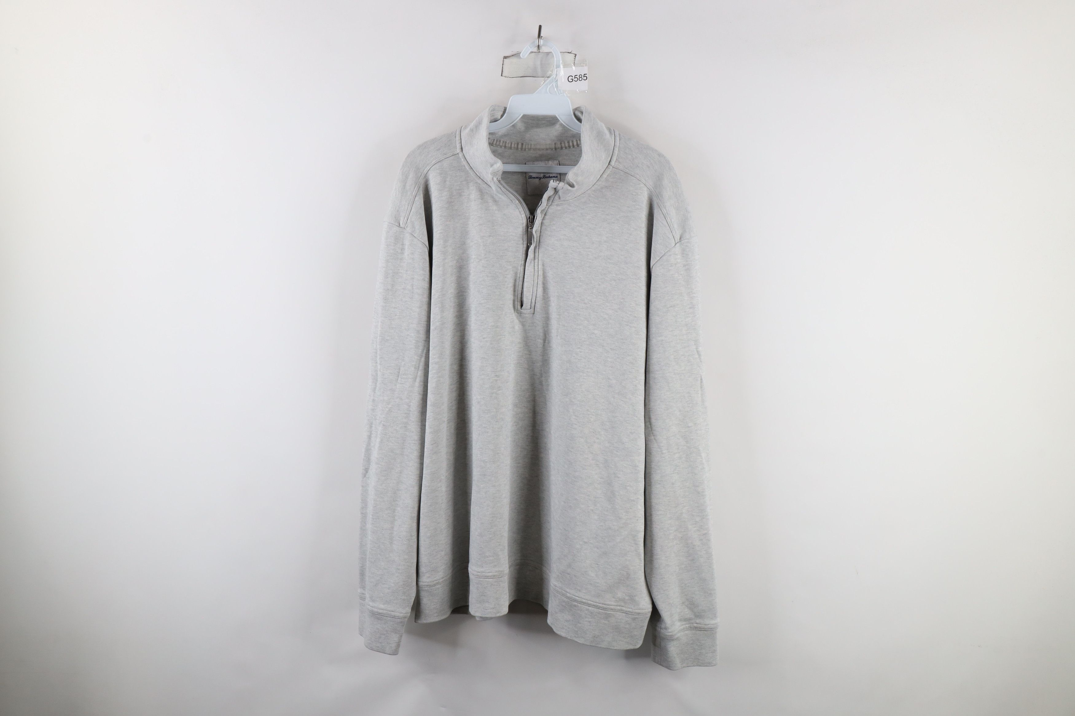 Tommy Bahama × Vintage Tommy Bahama Touch Half Zip Pullover Sweater Heather Gray Size US XXL / EU 58 / 5 - 1 Thumbnail