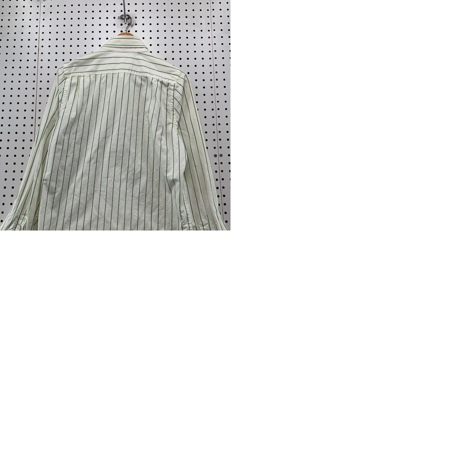 Abercrombie & Fitch Abercrombie & Fitch Button Up Shirt Mens M White Green Striped Heavyweight Shirt Button-Up Mens Size US M / EU 48-50 / 2 - 10 Thumbnail