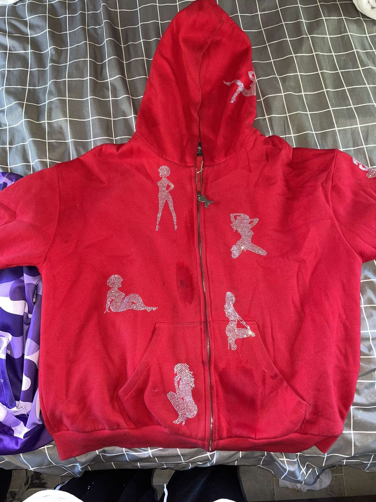 image of Named Collective Unrealistic Ideals Zip Hoodie Red, Men's (Size XL)