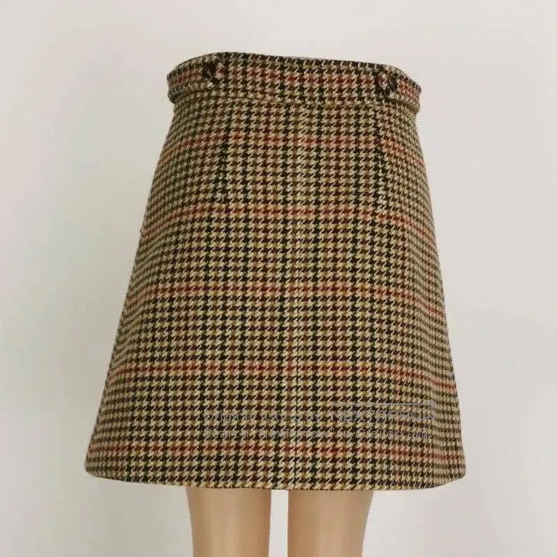 Miu Miu Miu Miu Women's Color-Block Wool Embroidered Skirt . Size 23" - 3 Thumbnail