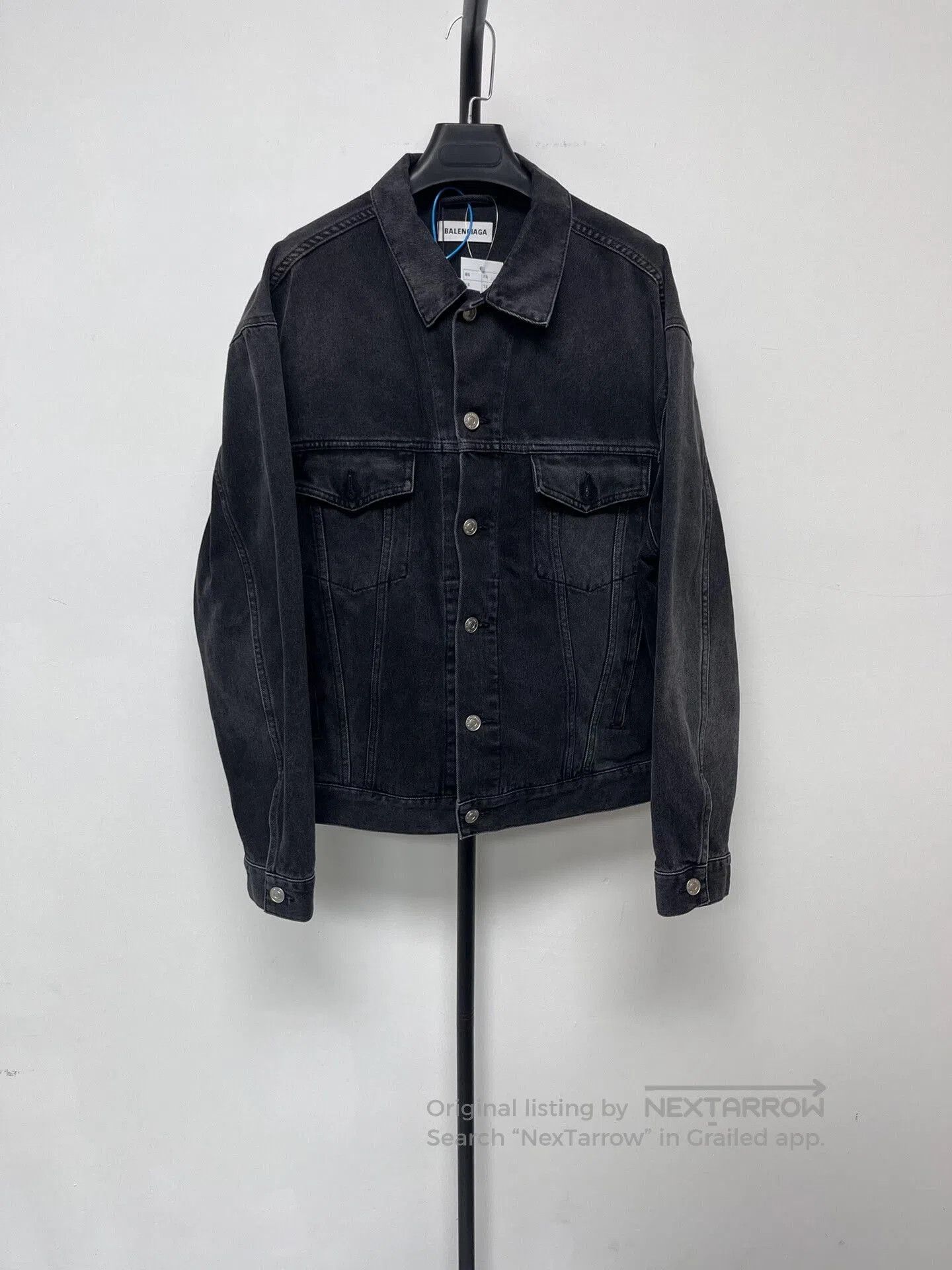 Balenciaga balenciaga black long sleeve denim jacket. Size S / US 4 / IT 40 - 2 Thumbnail