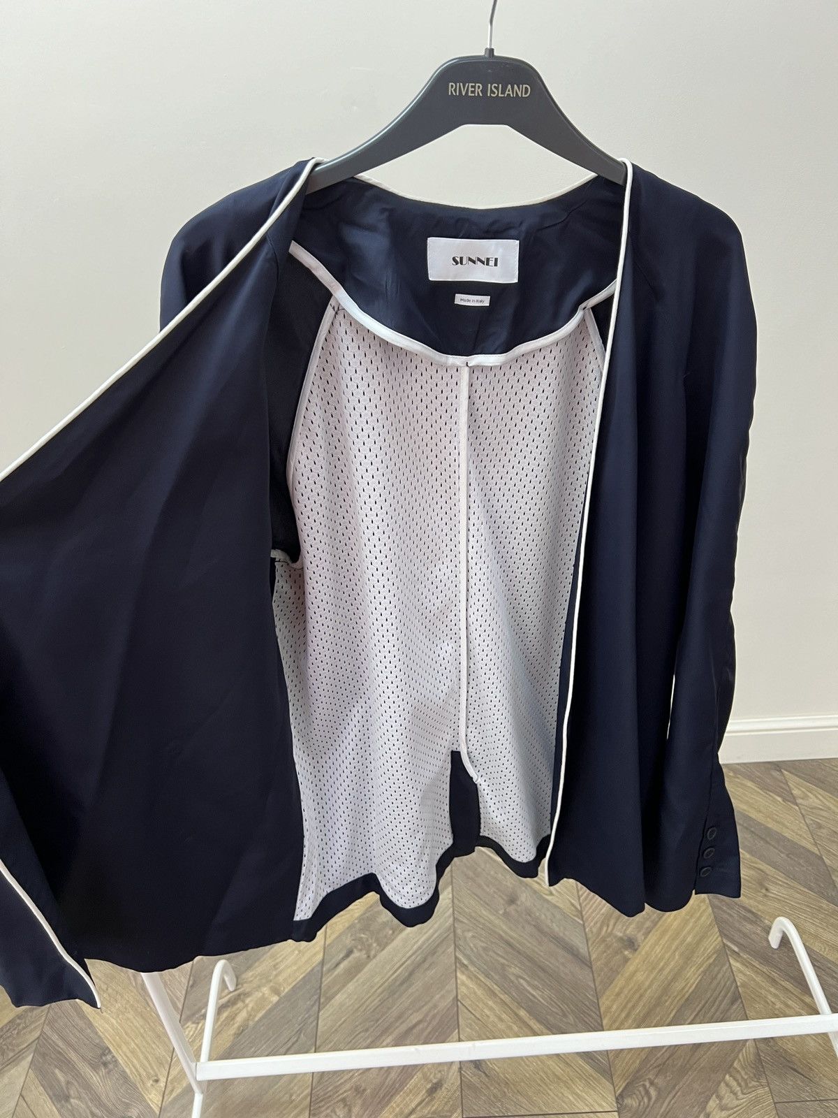 Sunnei SUNNEI Navy Blue Minimalist Made in Italy Women’s Jacket Size XL / US 12-14 / IT 48-50 - 7 Thumbnail