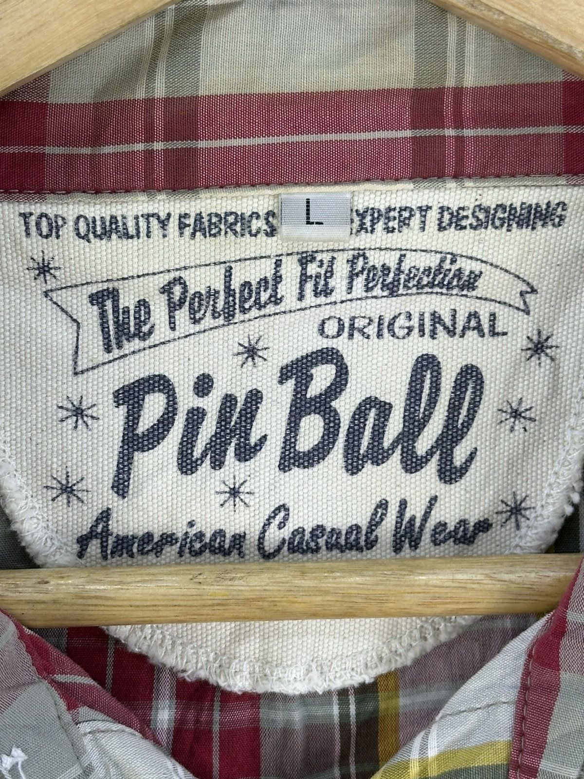 Japanese Brand Pin Ball Plaid Check Western Shirt Size US M / EU 48-50 / 2 - 12 Thumbnail