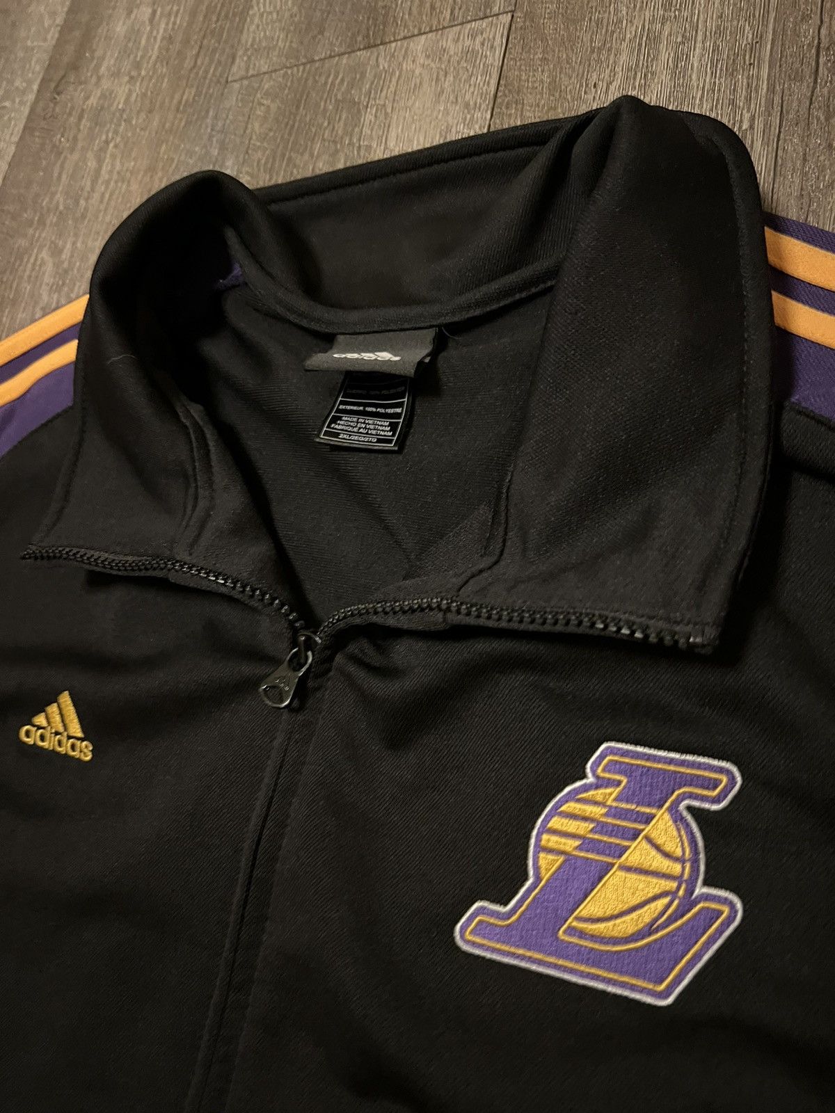 NBA Adidas Lakers Warm Up Jacket size 2XL Size US XXL / EU 58 / 5 - 2 Thumbnail