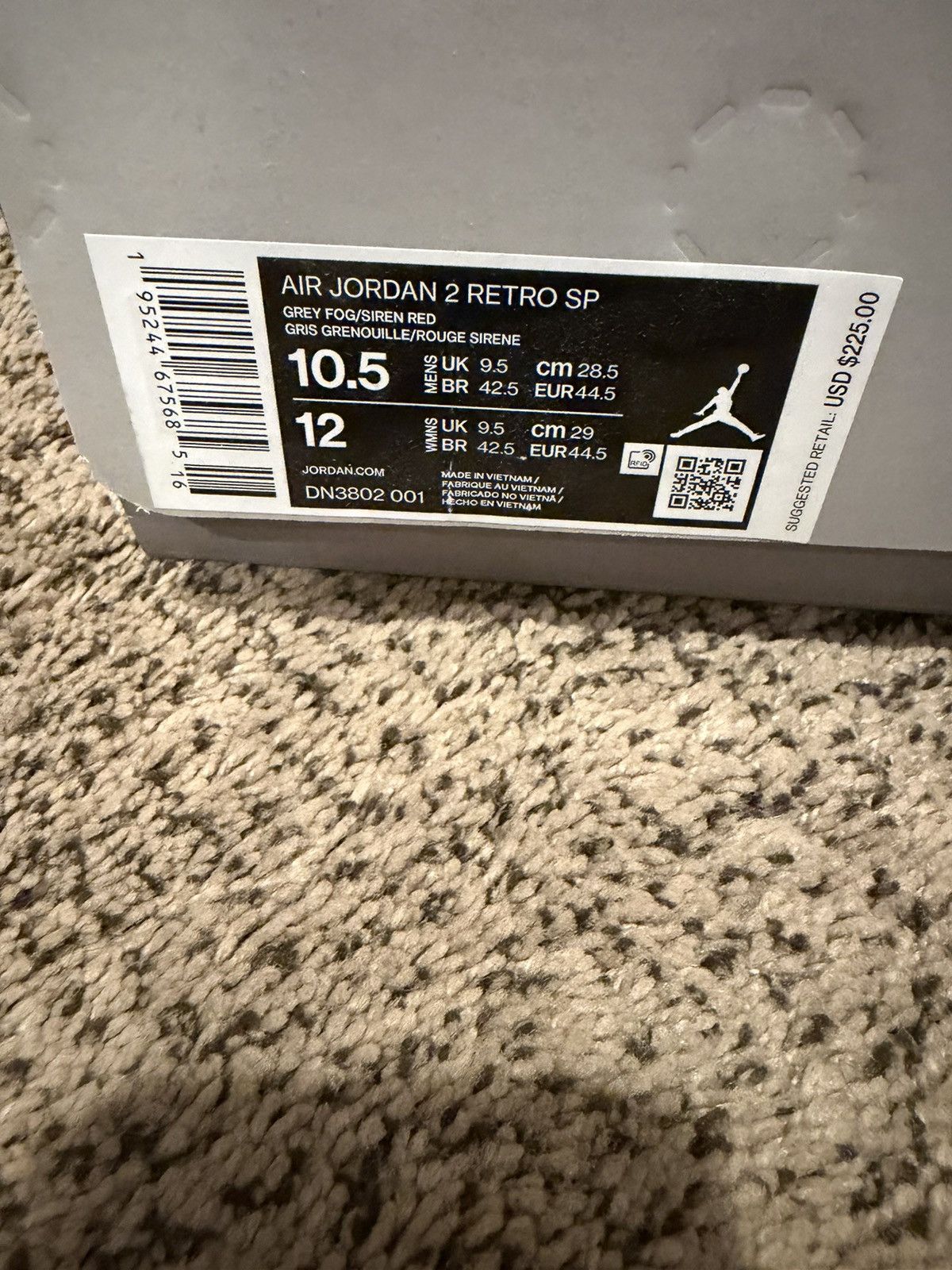 Jordan Brand × Union LA Jordan 2 Union Grey Fog Size US 10.5 / EU 43-44 - 10 Thumbnail