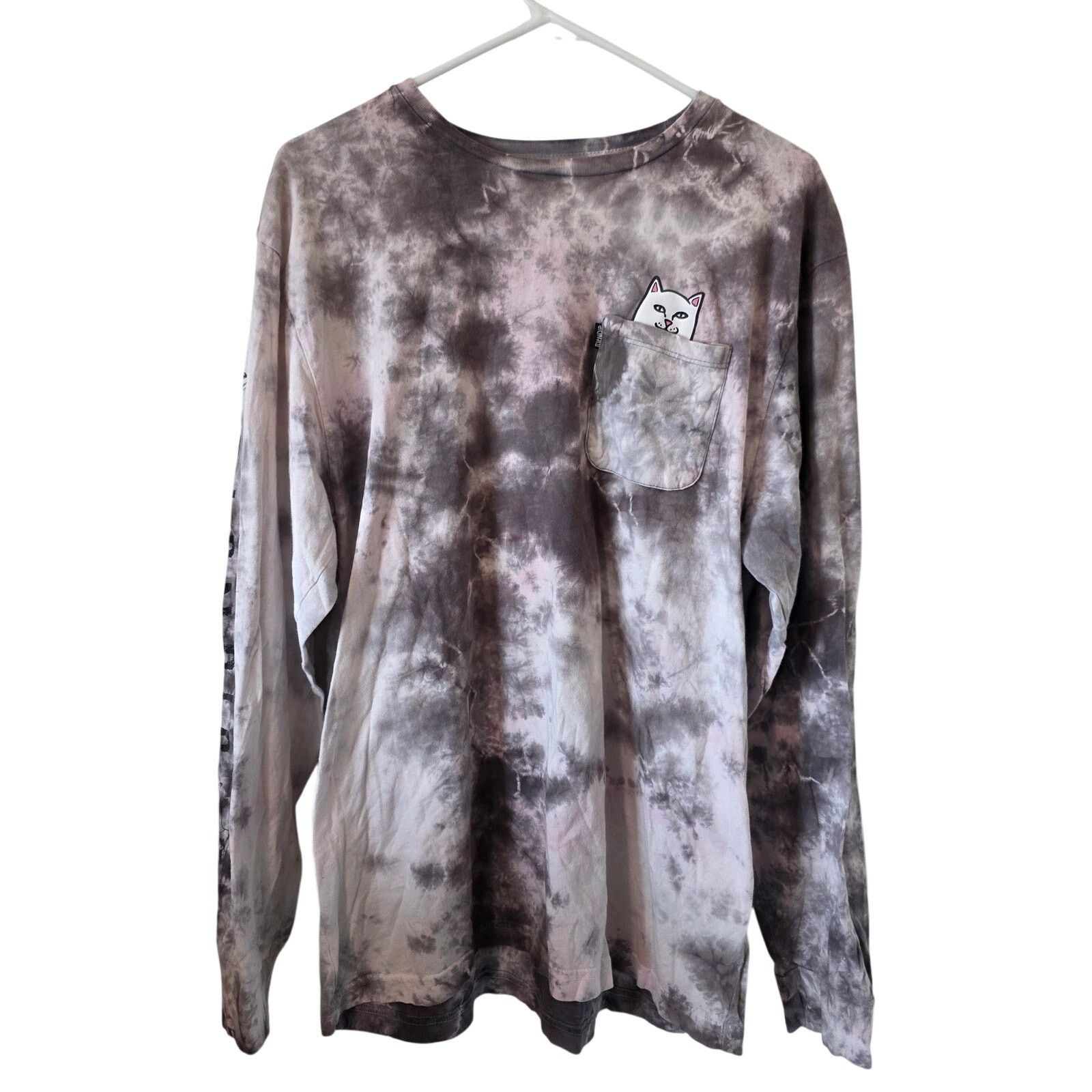 RIPNDIP RipnDip Lord Nermal Tie Dye Pocket Long Sleeve Tee Large Size US L / EU 52-54 / 3 - 1 Thumbnail