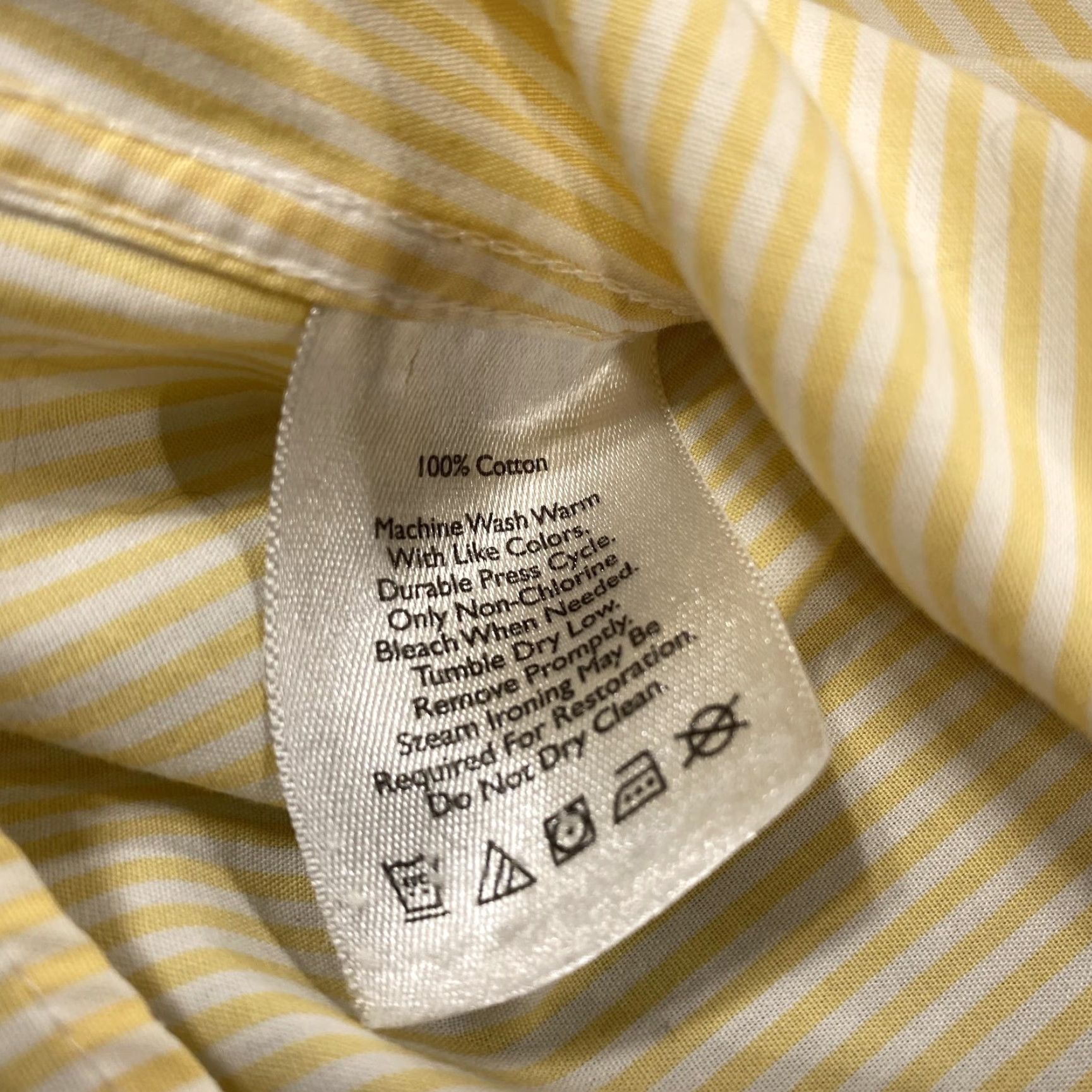 Eddie Bauer Eddie Bauer Shirt Mens Medium Yellow Striped Long Sleeve Button-Up Relaxed Fit Size US M / EU 48-50 / 2 - 4 Thumbnail
