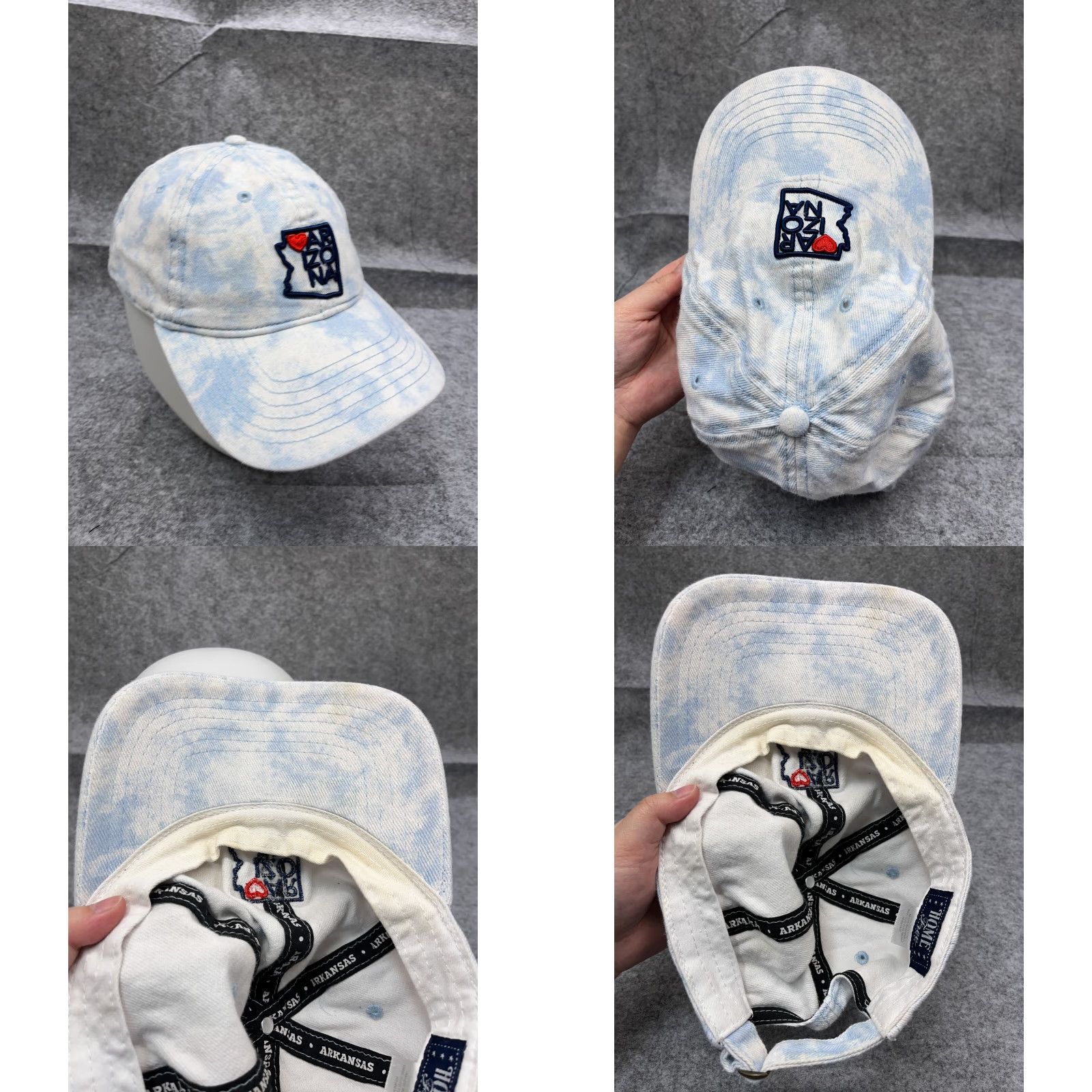 Vintage VINTAGE Not Applicable – Actually Modern Home Free Hat Cap Strap Back Adult One Size Blue Tie Dye 100% Cotton Baseball Cap Unisex Mens Womens Hats Size ONE SIZE - 8 Thumbnail