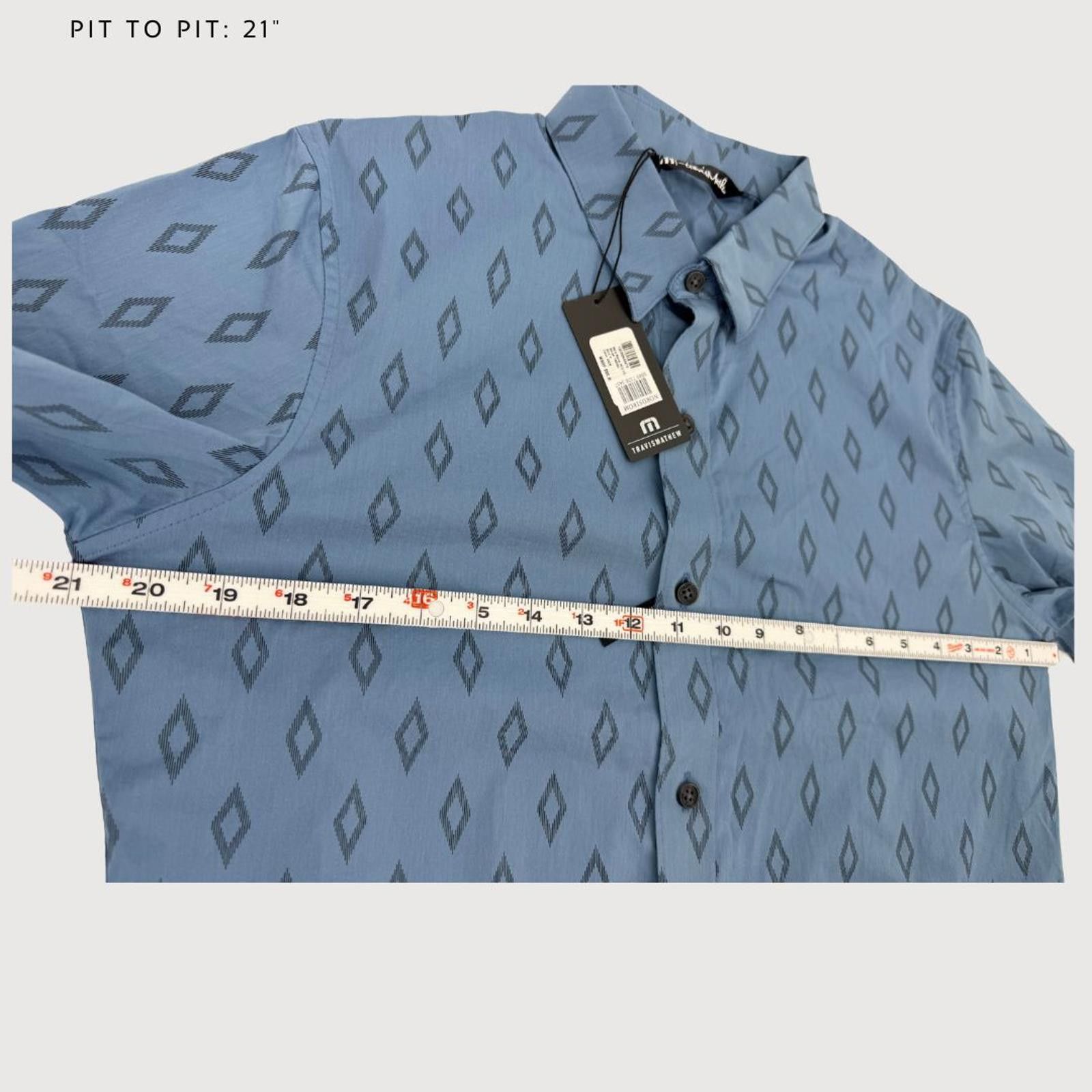 TravisMathew TravisMathew Sidetracked Button Down Shirt NWT Blue Print S Size US S / EU 44-46 / 1 - 6 Thumbnail
