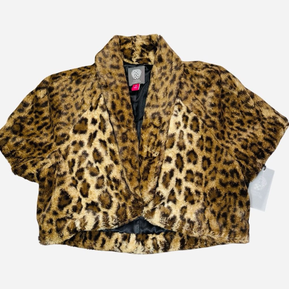 Vince Camuto NWT New $108 Vince Camuto Short Sleeve Animal Print Faux Fu Size XS / US 0-2 / IT 36-38 - 3 Thumbnail