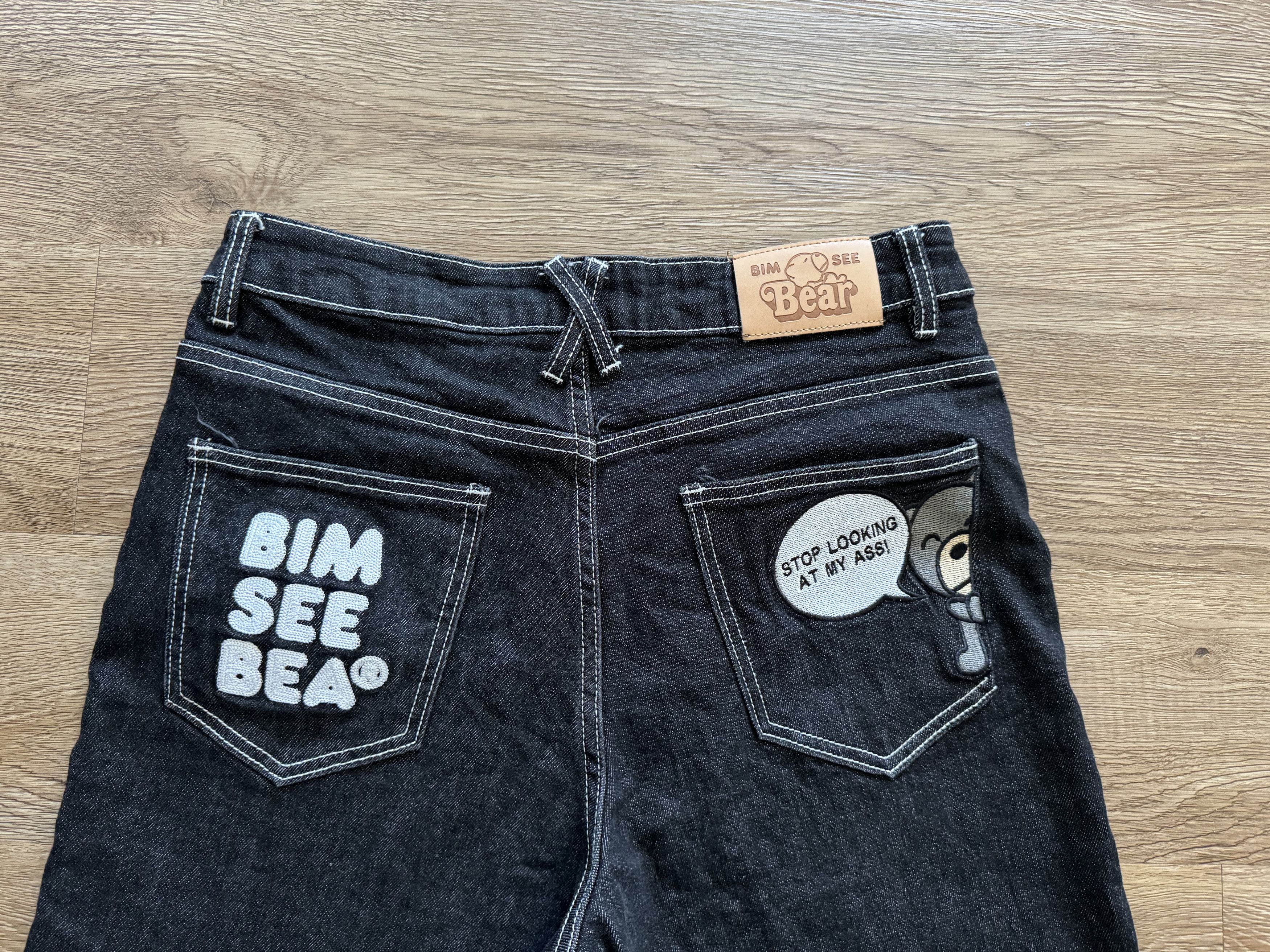 Jean BIMSEEN Bear Sad Face Jeans Size US 30 / EU 46 - 9 Thumbnail
