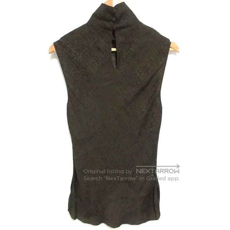 Hermes Hermes 100% Silk High-Neck Sleeveless Turtleneck Shirt Size S / US 4 / IT 40 - 2 Thumbnail