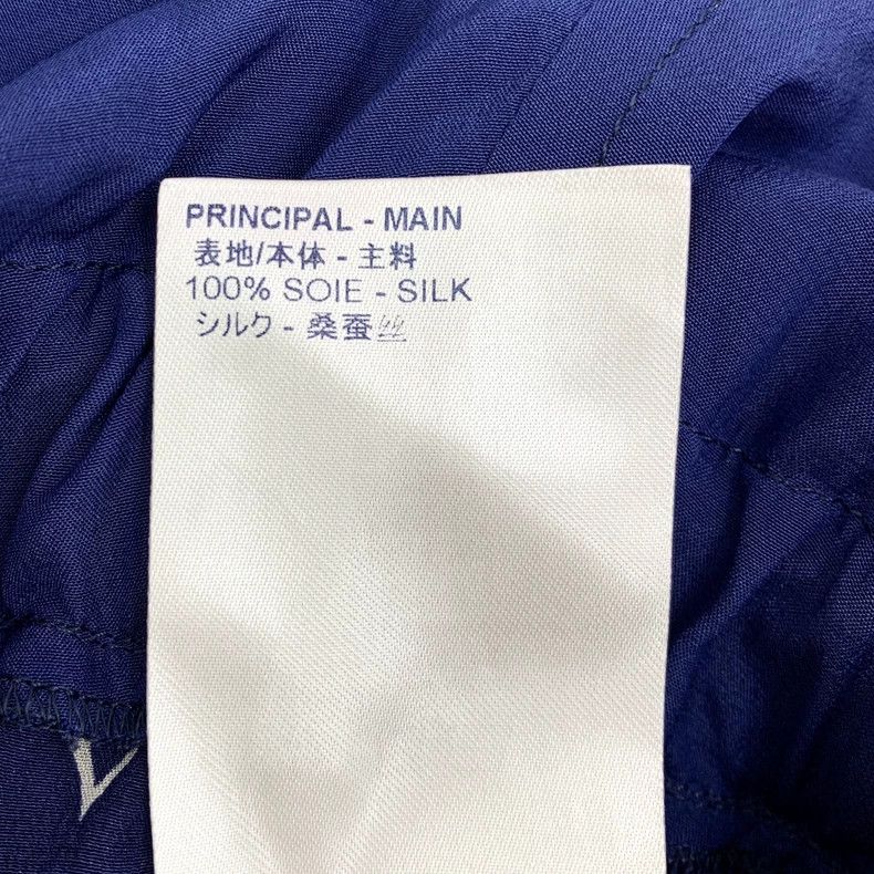 Louis Vuitton Louis Vuitton Dark blue logo and full print mulberry silk Size XS / US 0-2 / IT 36-38 - 7 Thumbnail