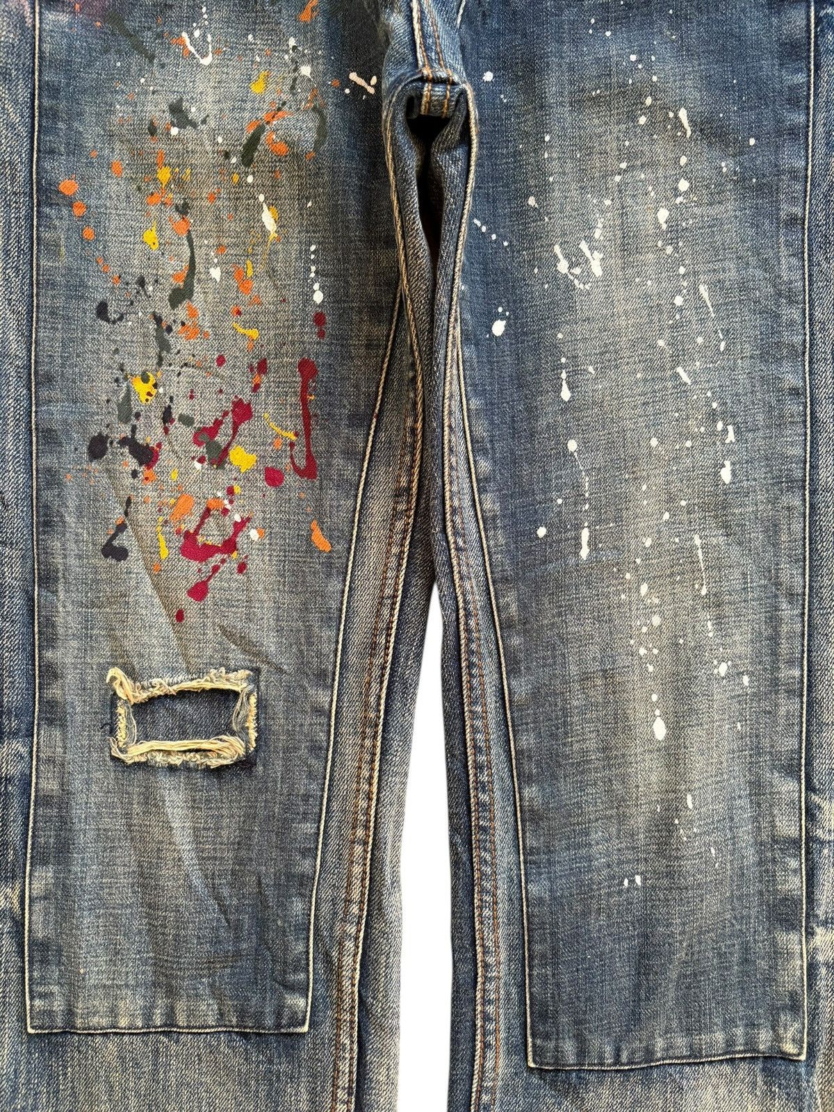 Billionaire Boys Club × Japanese Brand Vintage Billionaire Boy Club Mud Wash Paint Distressed Jeans Size US 32 / EU 48 - 5 Thumbnail