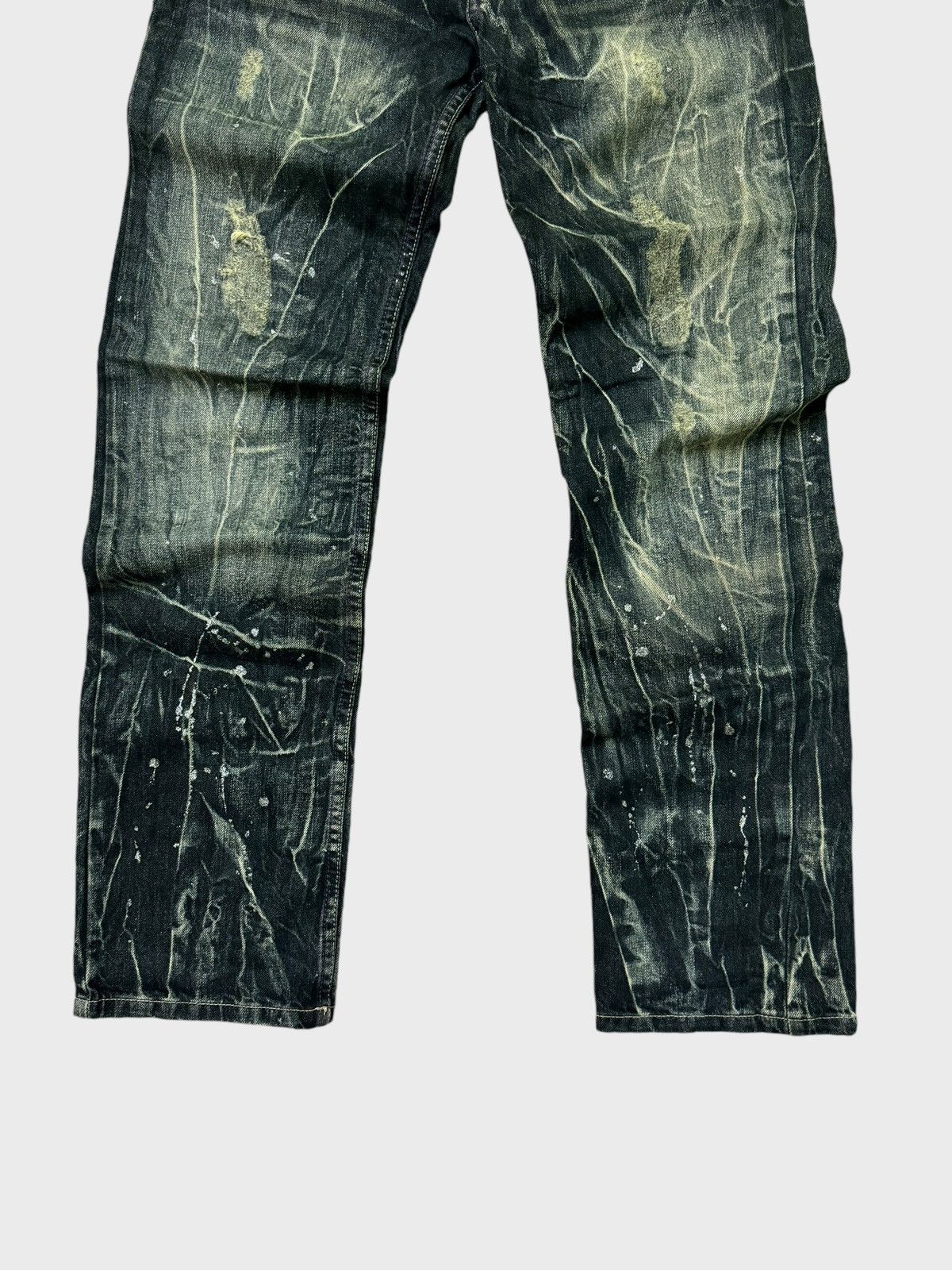 Hysteric Glamour × Japanese Brand NYLAUS JEANS Acid Wash Paint Splash Distressed Jeans Size US 30 / EU 46 - 6 Thumbnail