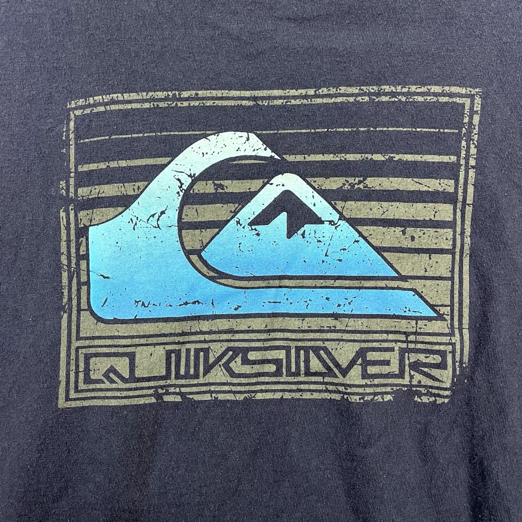 Quiksilver VINTAGE Quiksilver Blue Faded Surf Skate Y2K 90s Large T Shirt Grunge Center Size US L / EU 52-54 / 3 - 2 Thumbnail
