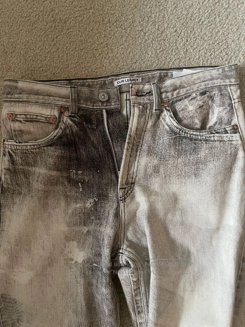 Our Legacy Our legacy Grey washed digital printed jeans. Size US 32 / EU 48 - 3 Thumbnail