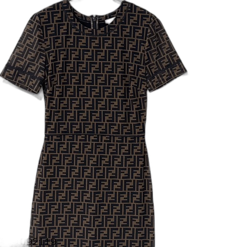 Fendi Fendi Monogram Mesh Short Sleeve Dress Size M / US 6-8 / IT 42-44 - 1 Thumbnail