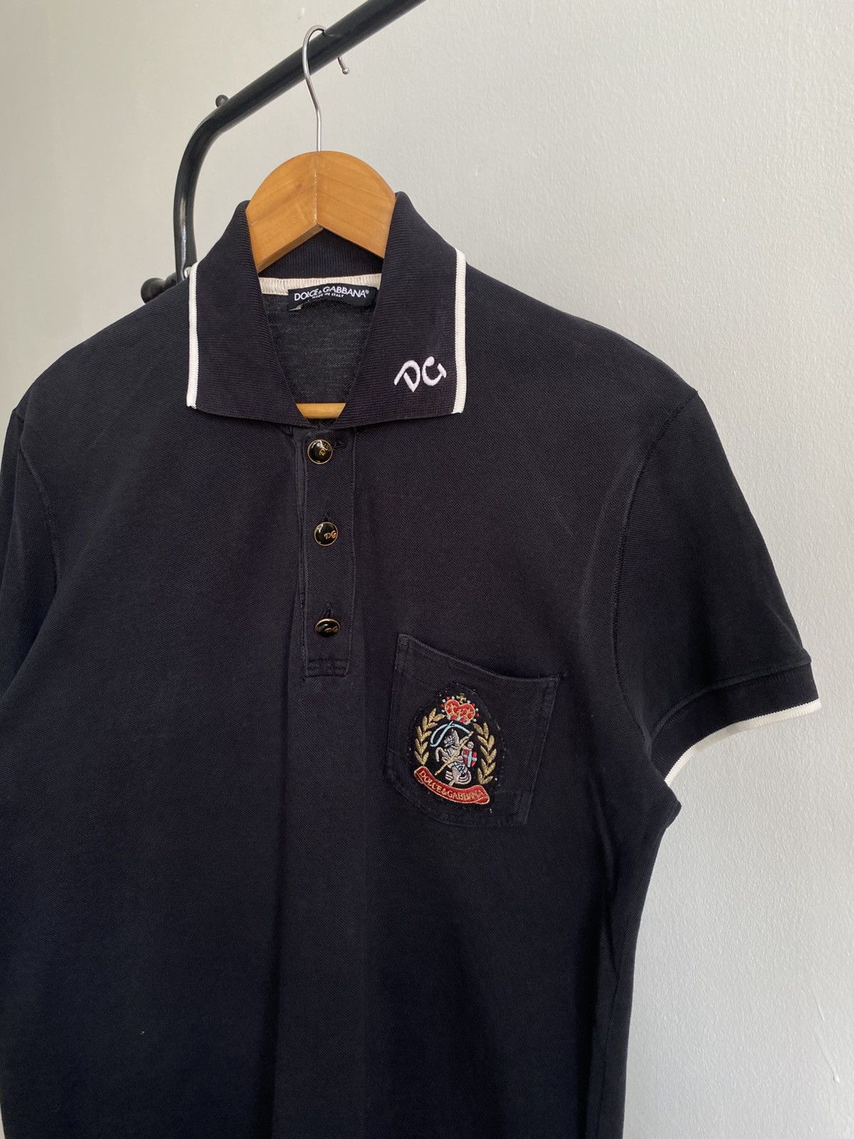 Dolce & Gabbana Vintage FADED Dolce & Gabbana Polo Shirt 🔥 Size US M / EU 48-50 / 2 - 6 Thumbnail