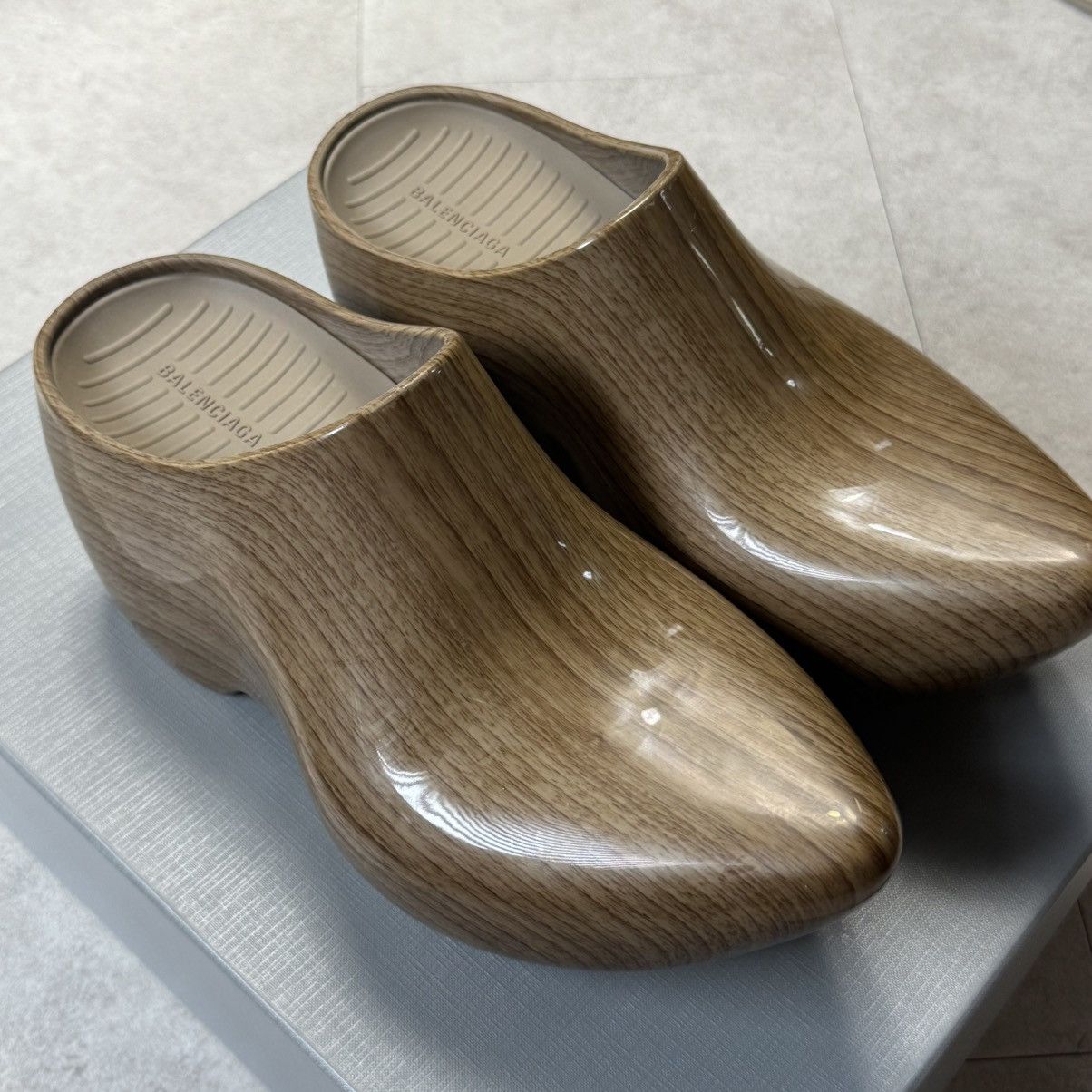 Balenciaga Balenciaga Beige Wood Technoclog Size US 7.5 / EU 40-41 - 3 Thumbnail