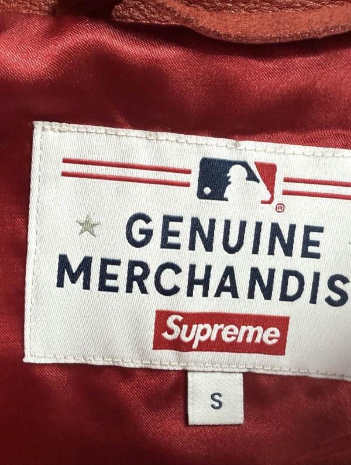New York Yankees × Supreme Supreme®/New York Yankees™ Kanji Leather Varsity Jacket Size US S / EU 44-46 / 1 - 4 Thumbnail