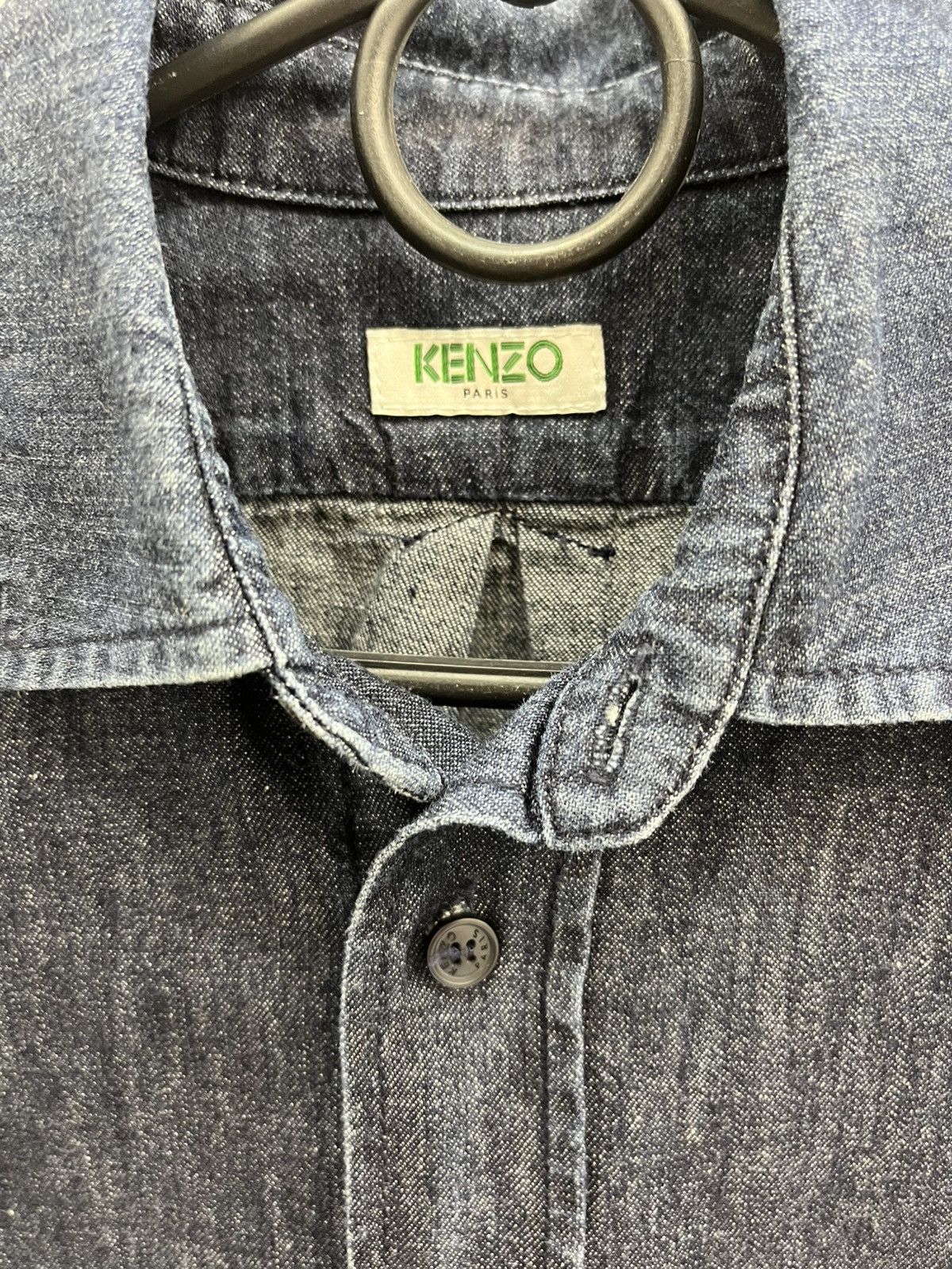 Kenzo Kenzo Tiger Embroidered Denim Shirt Size US S / EU 44-46 / 1 - 3 Thumbnail