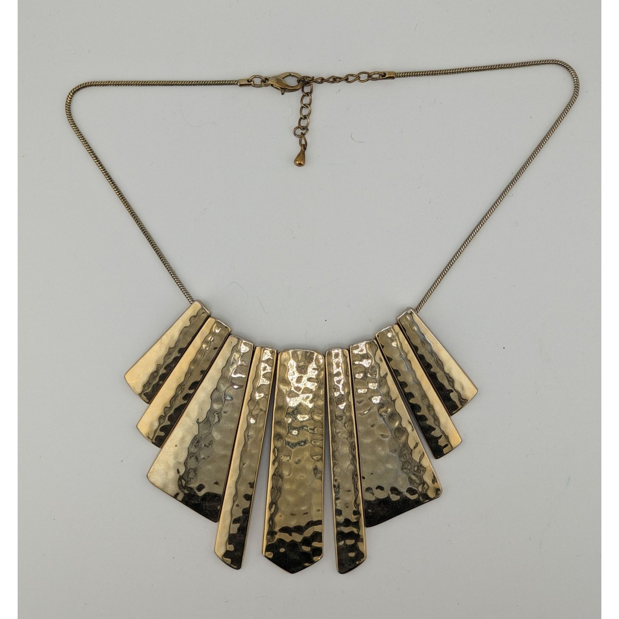 Other Glam Hammered Graduated Gold-Tone Statement Bib Necklace Size ONE SIZE - 5 Thumbnail