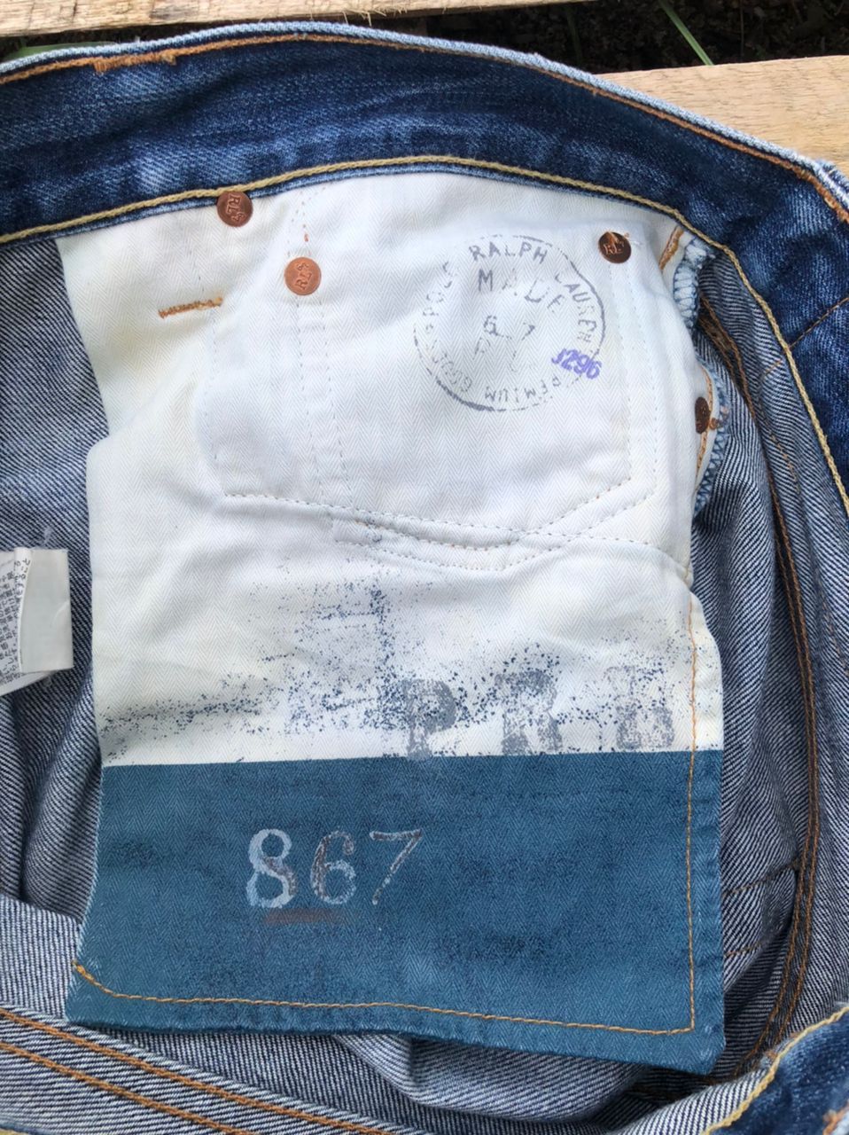 Polo Ralph Lauren × RRL Ralph Lauren × Vintage Polo by Ralph Lauren Denim Jeans Distressed Size US 33 - 6 Thumbnail