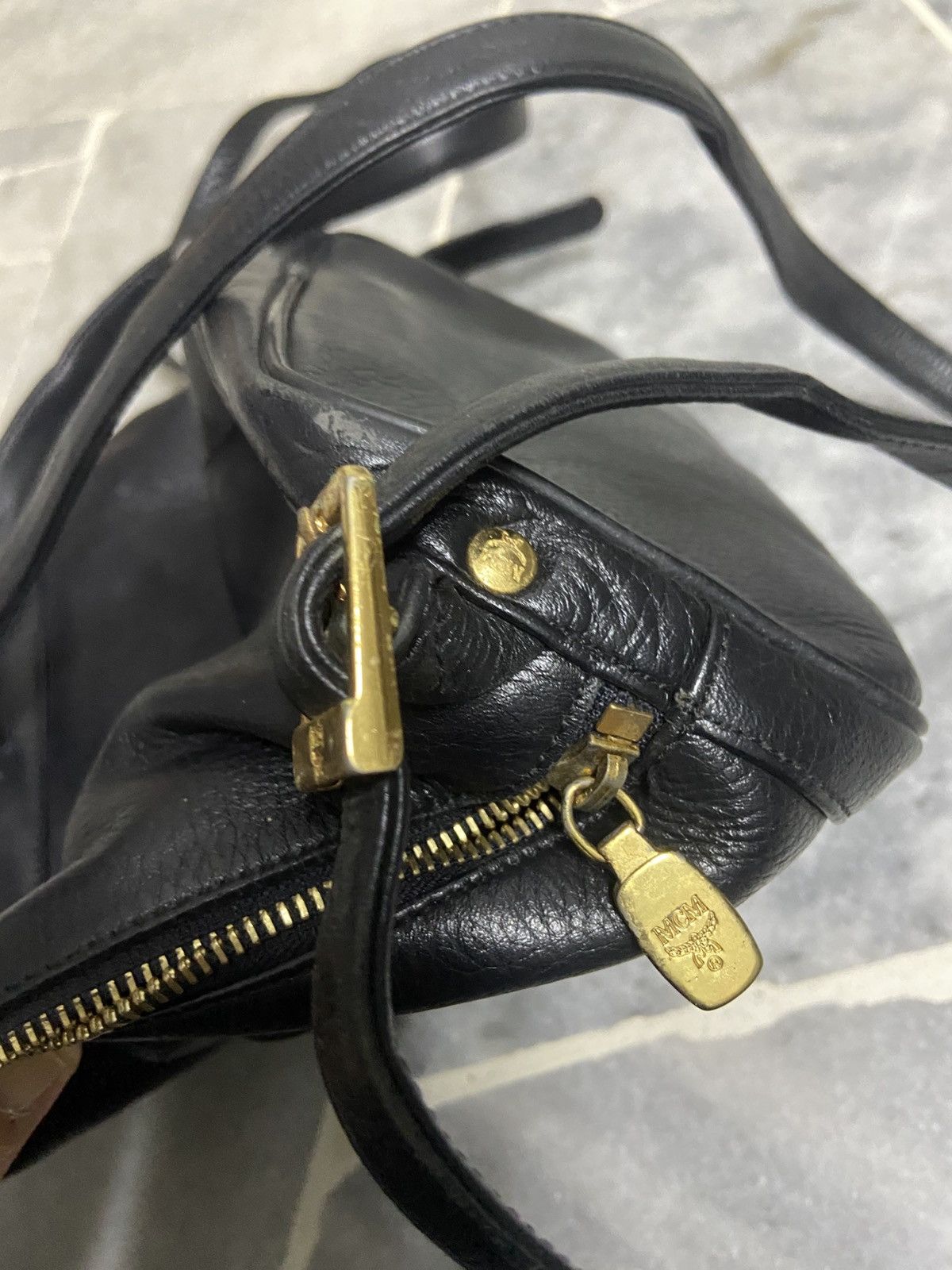 MCM MCM Vintage Black Leather Backpack Size ONE SIZE - 10 Thumbnail