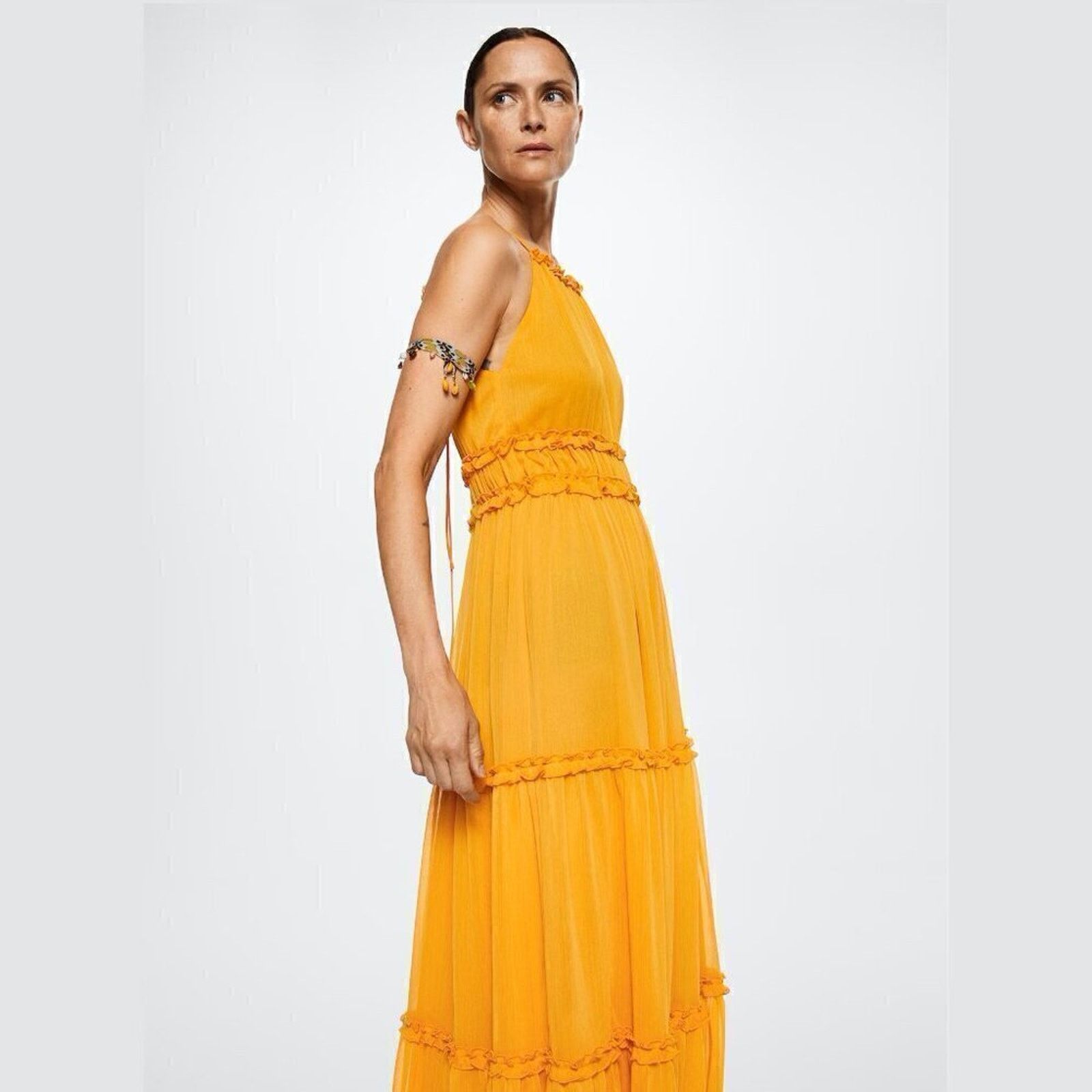 Mango MANGO Yellow Halter Maxi Dress NWT Size 6 Size M / US 6-8 / IT 42-44 - 16 Thumbnail