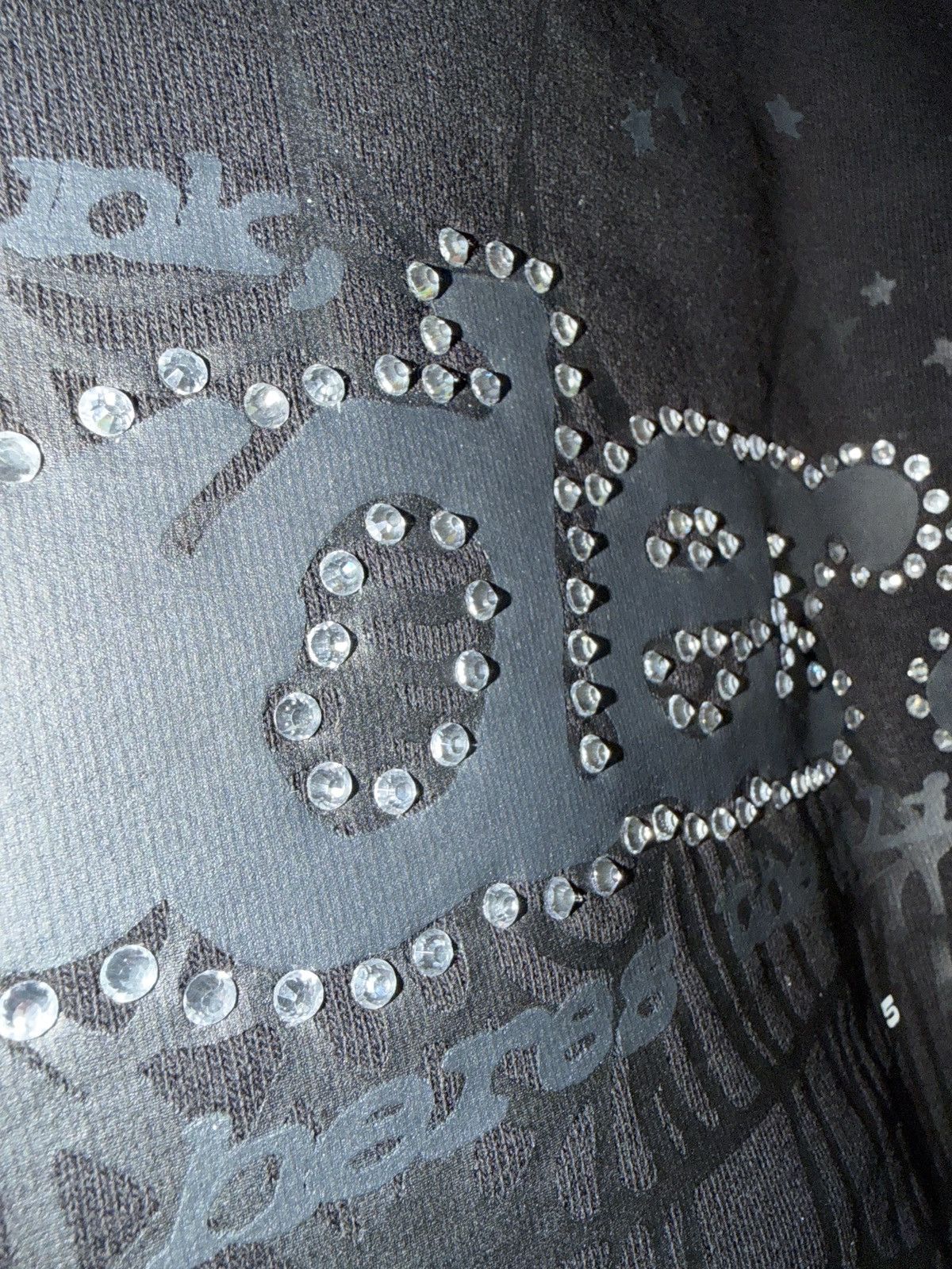 Sp5der Sp5der Rhinestone Punk V2 hoodie black Size US XL / EU 56 / 4 - 6 Thumbnail