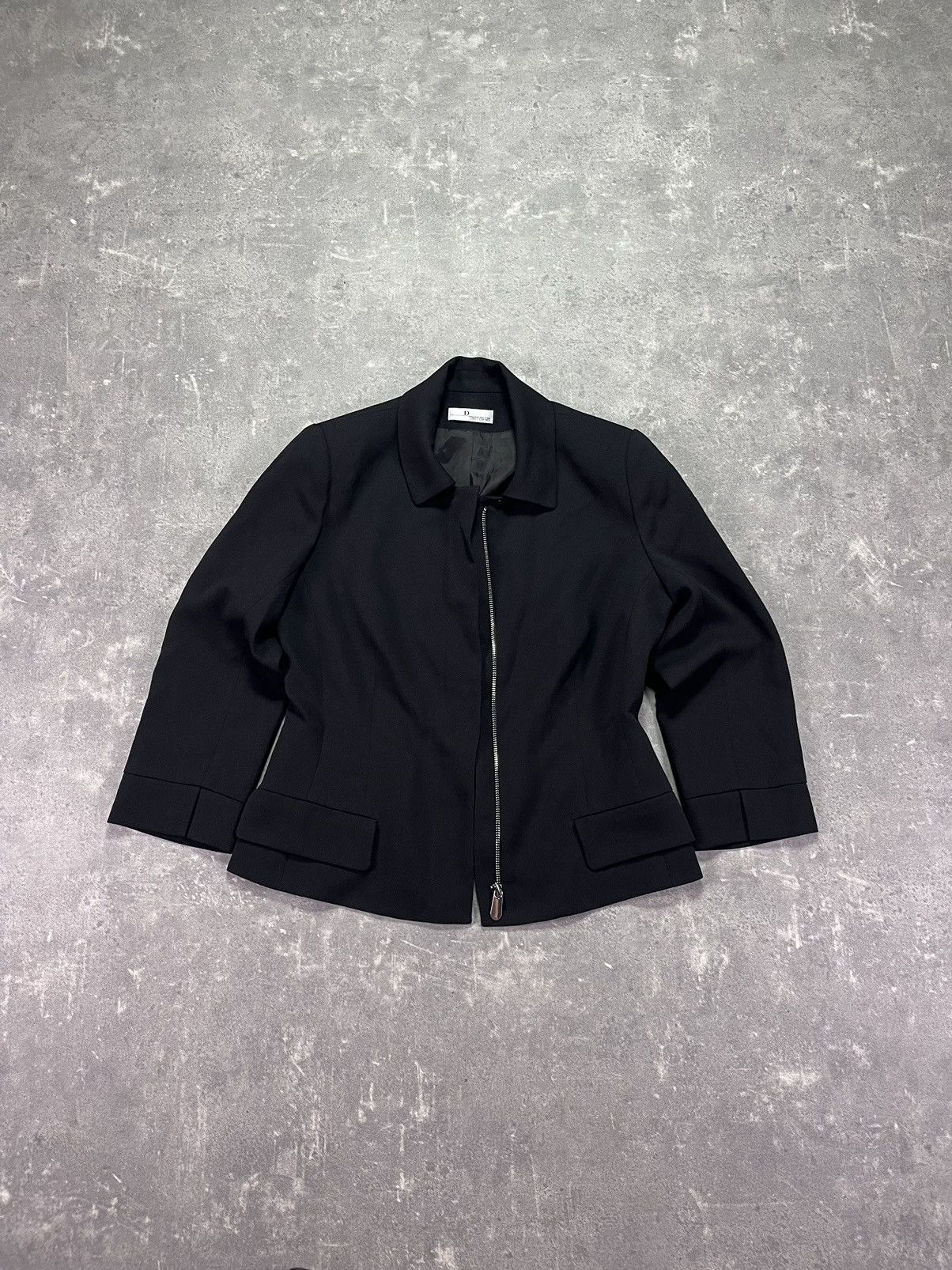 Christian Dior Monsieur Dior D Uniforms Viscose Black Zipped Short Jacket Size M / US 6-8 / IT 42-44 - 1 Thumbnail