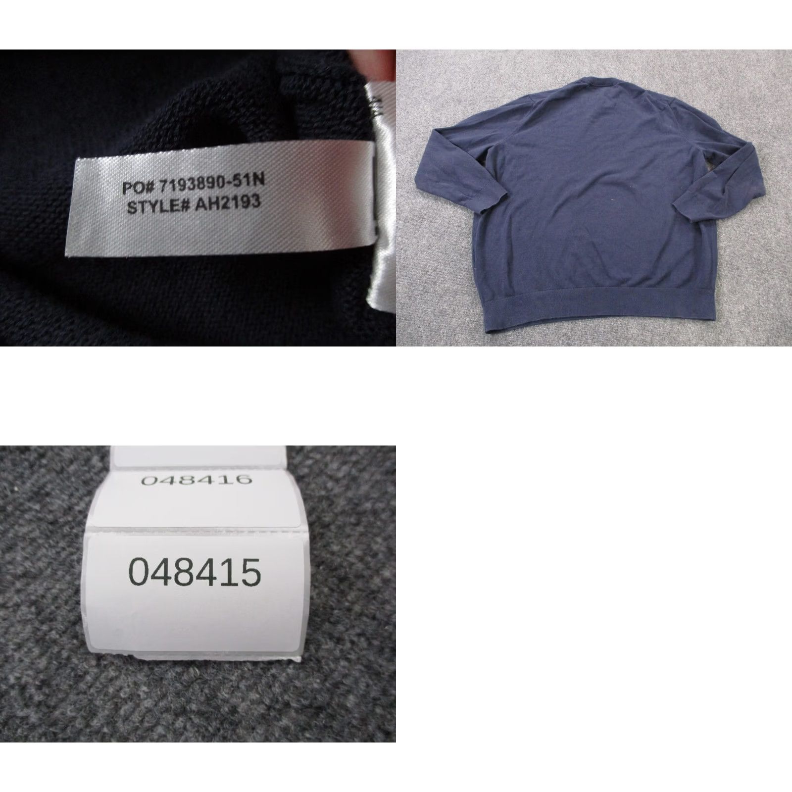 Lacoste Lacoste Mens Sweater 2XL Blue Classic Fit Pullover Logo Knit Crew Neck Cardigan? Size US XXL / EU 58 / 5 - 9 Thumbnail